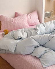 Chloe Pastel Candy Cotton Bedding Set - Blue
