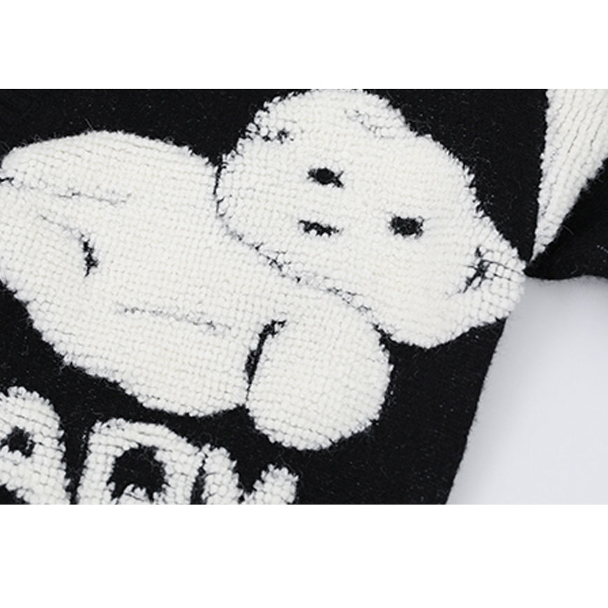 Cartoon Sheep Cardigan Sweater