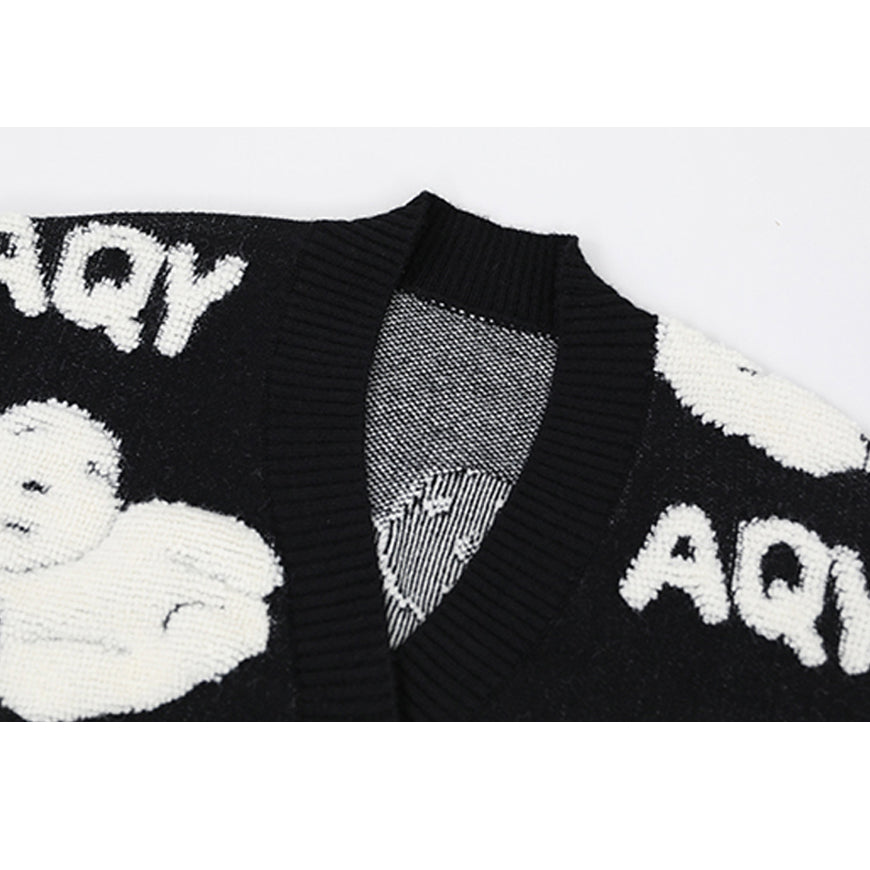 Cartoon Sheep Cardigan Sweater