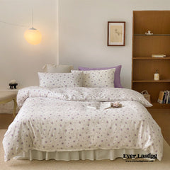 Blossom Floral Bedding Set - Purple