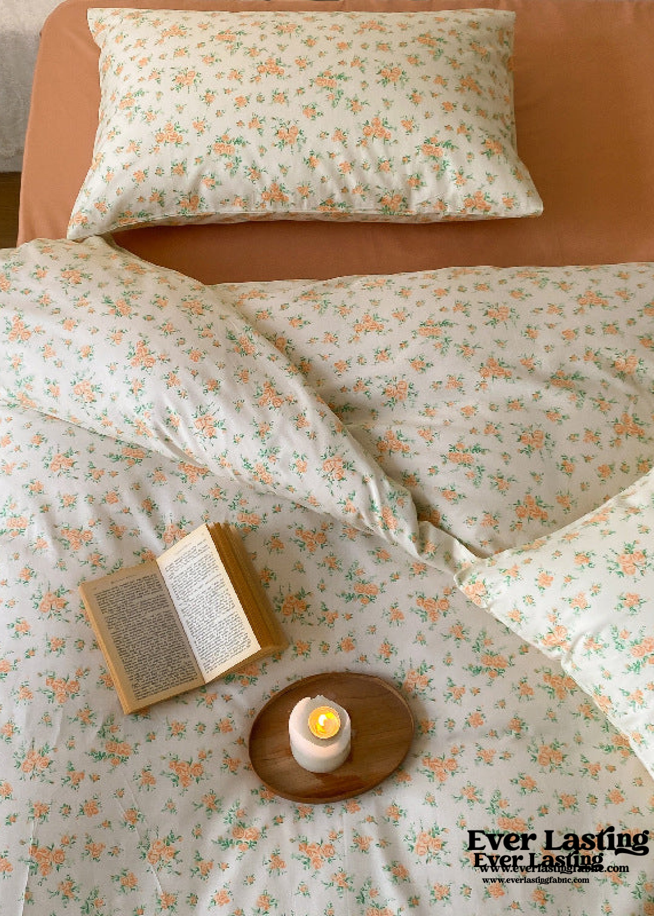 Blossom Floral Bedding Set - White Pink