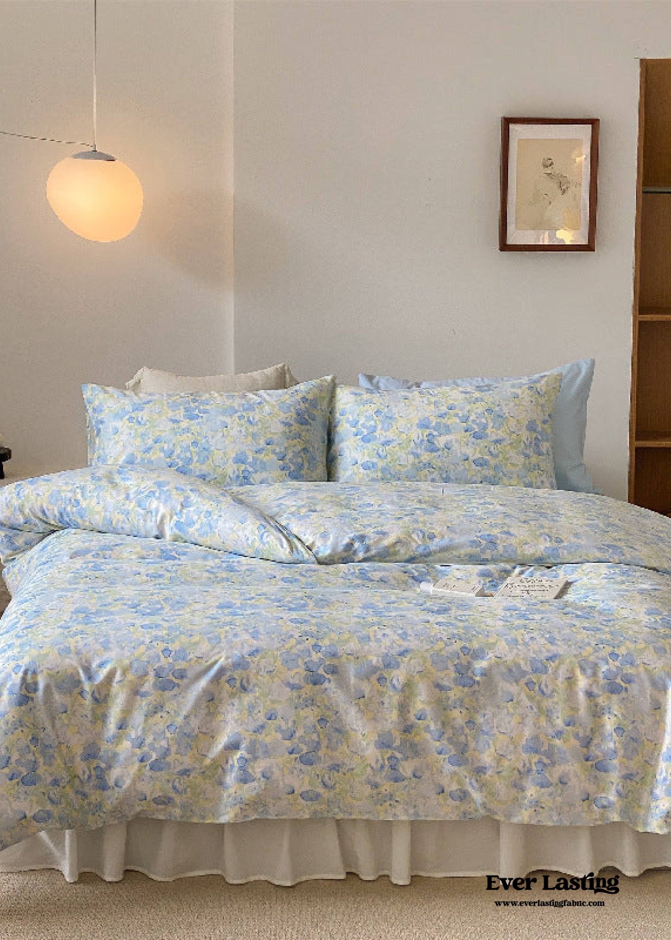 Blossom Floral Bedding Set - White Pink