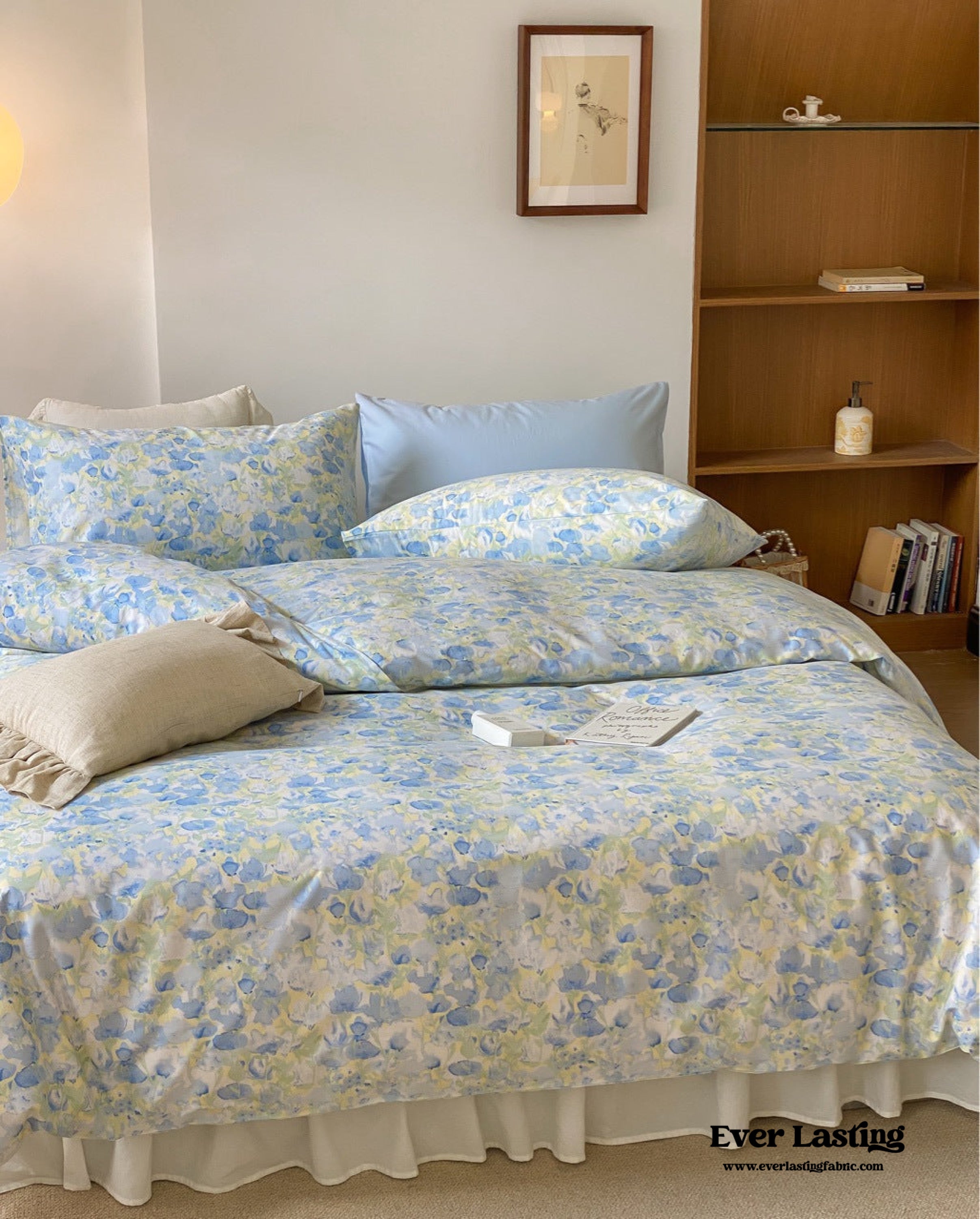 Blossom Floral Bedding Set - White Pink