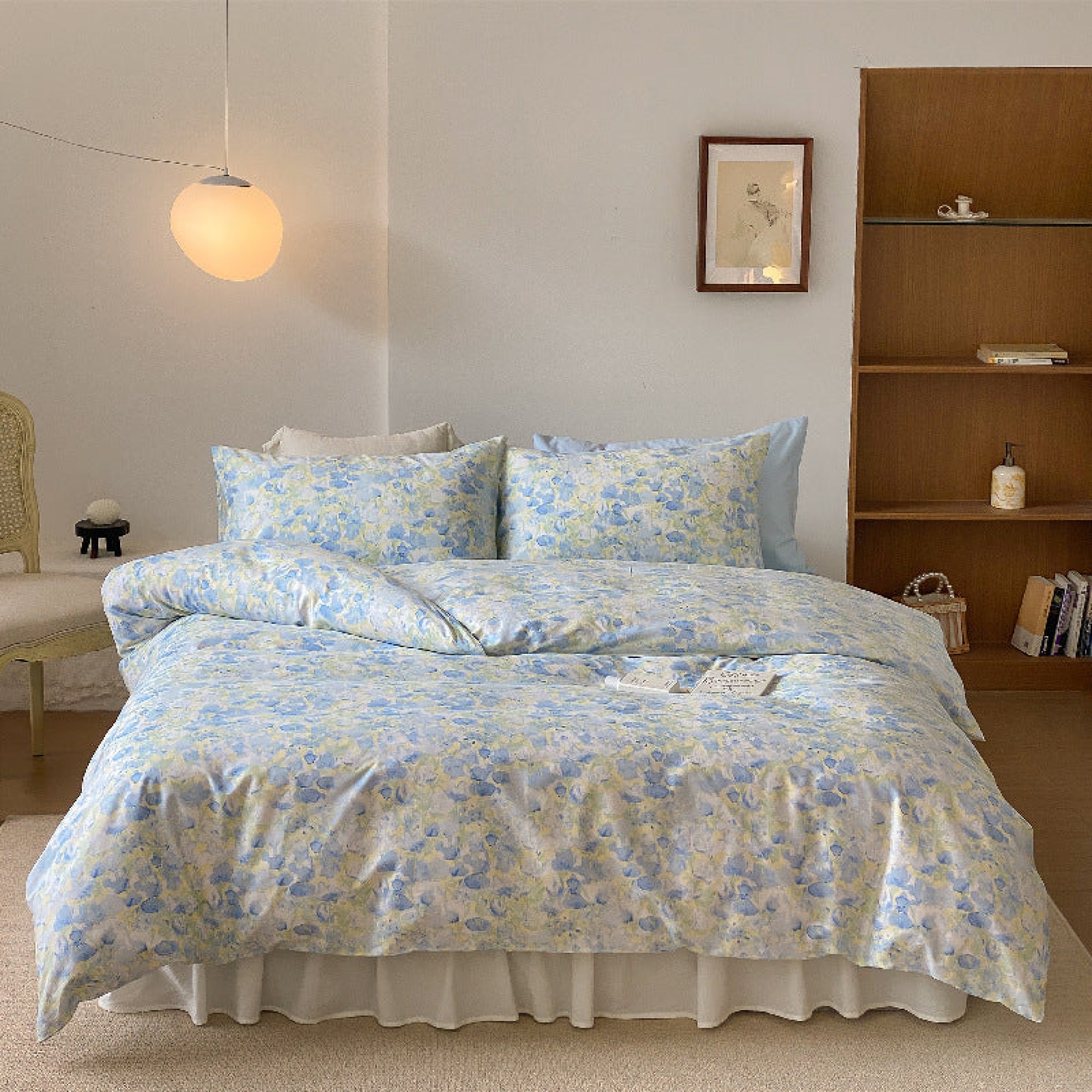 Blossom Floral Bedding Set - White Pink