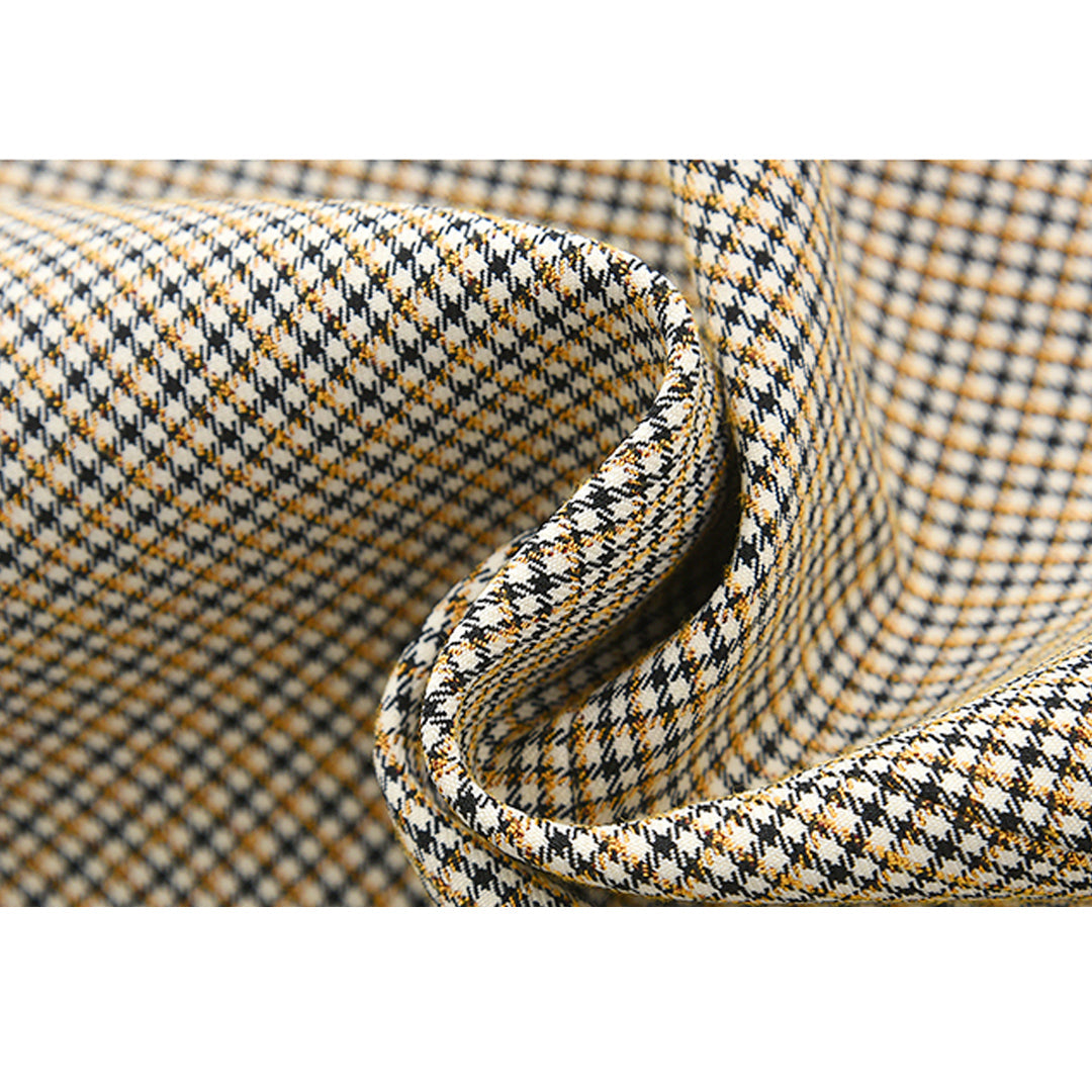 Blazer de diseño británico con cuadros y costuras