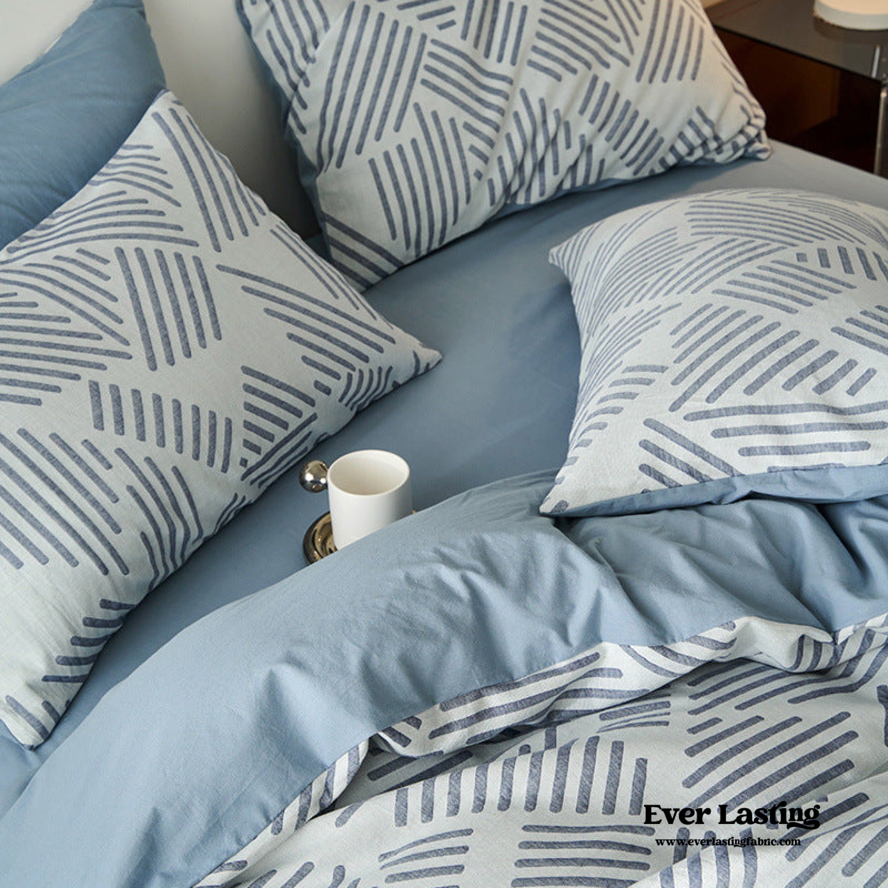 Boho Striped Bedding Set - Pink