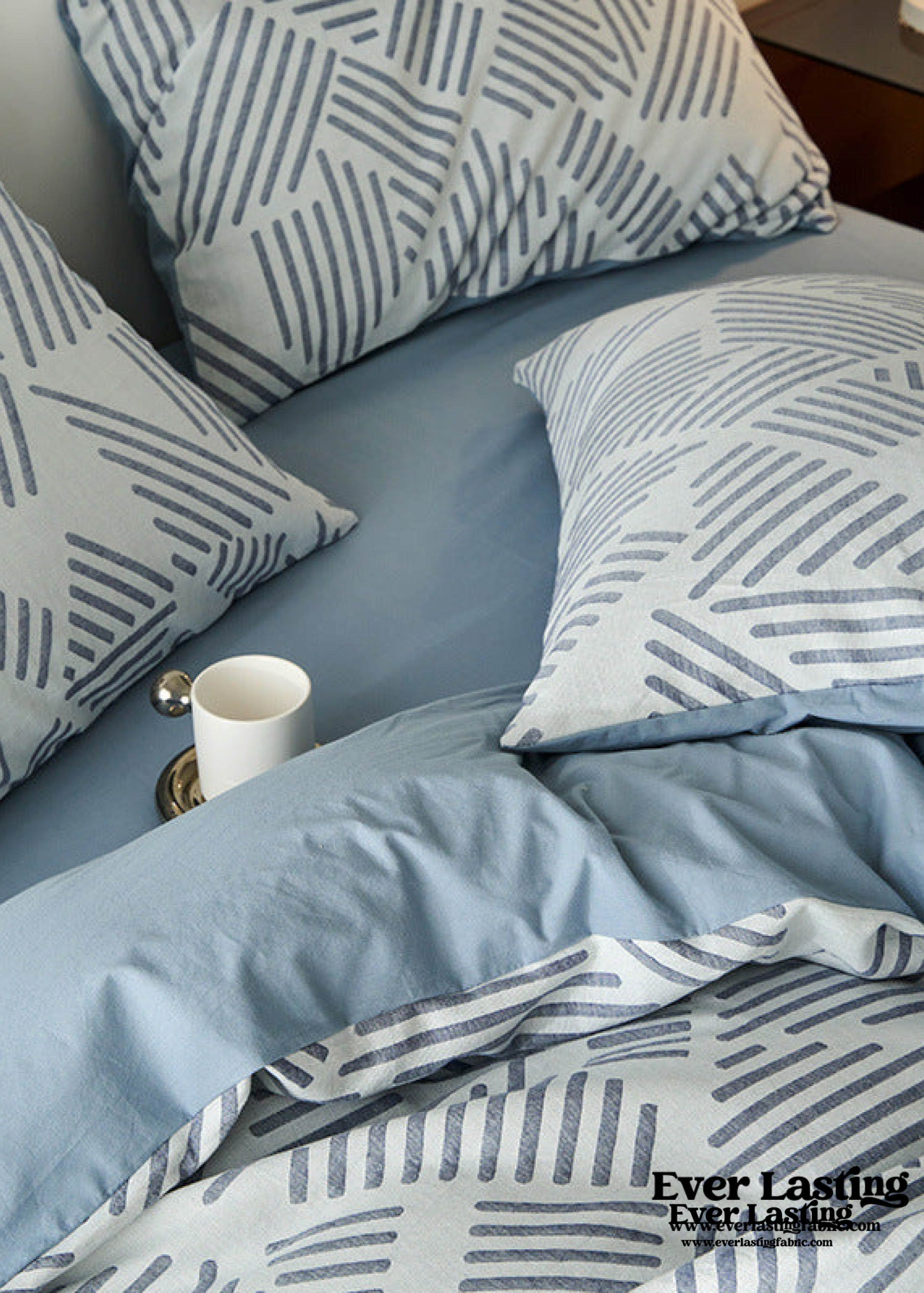 Boho Striped Bedding Set - Pink
