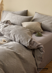 Boho Tufted Bedding Set - Gray