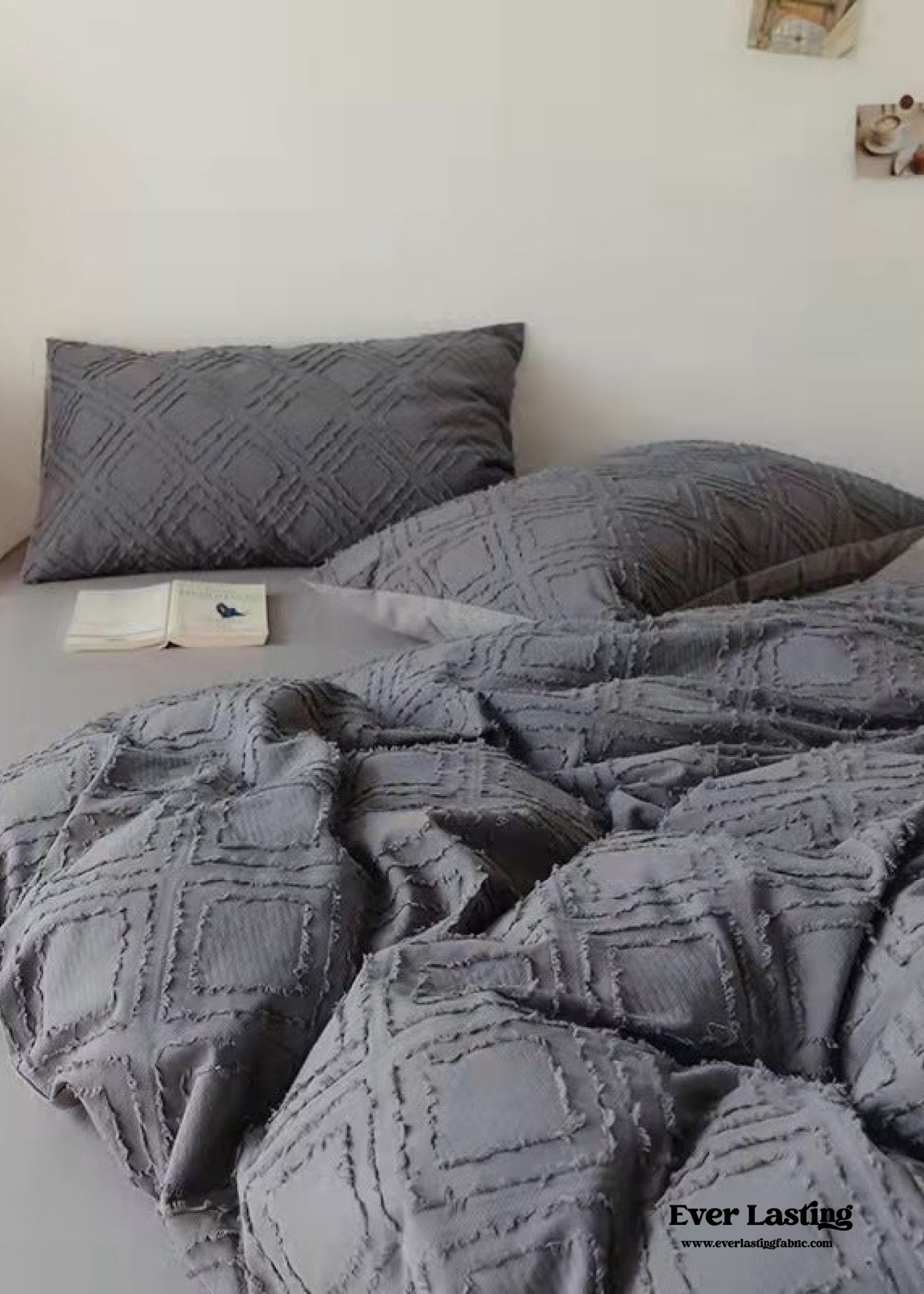 Boho Tufted Bedding Set - Pink