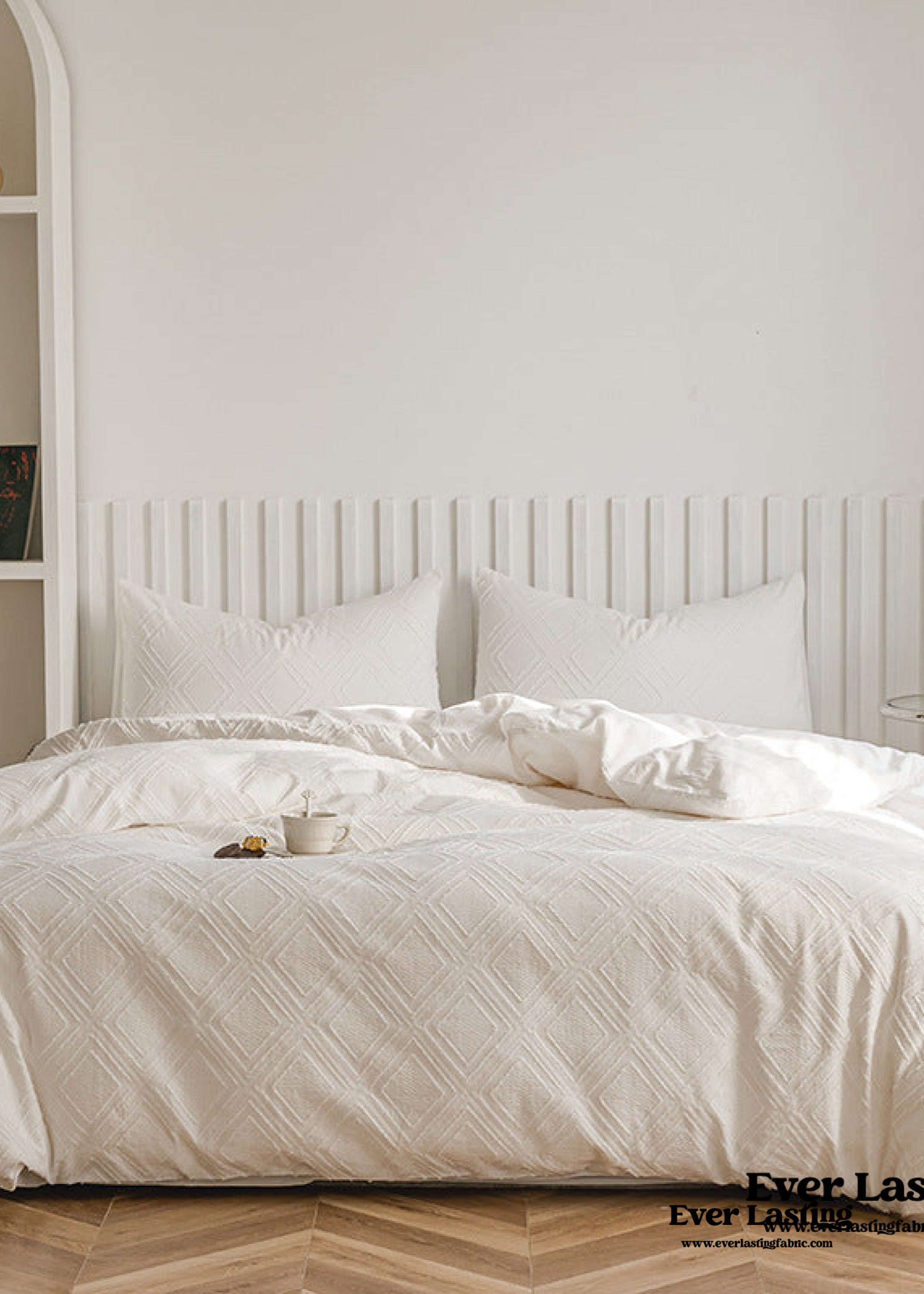 Boho Tufted Bedding Set - Pink