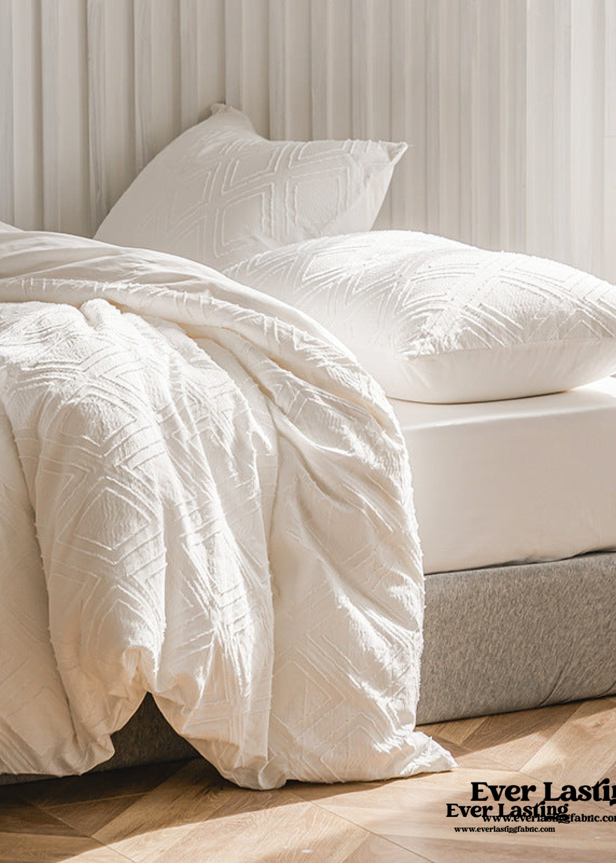 Boho Tufted Bedding Set - Pink
