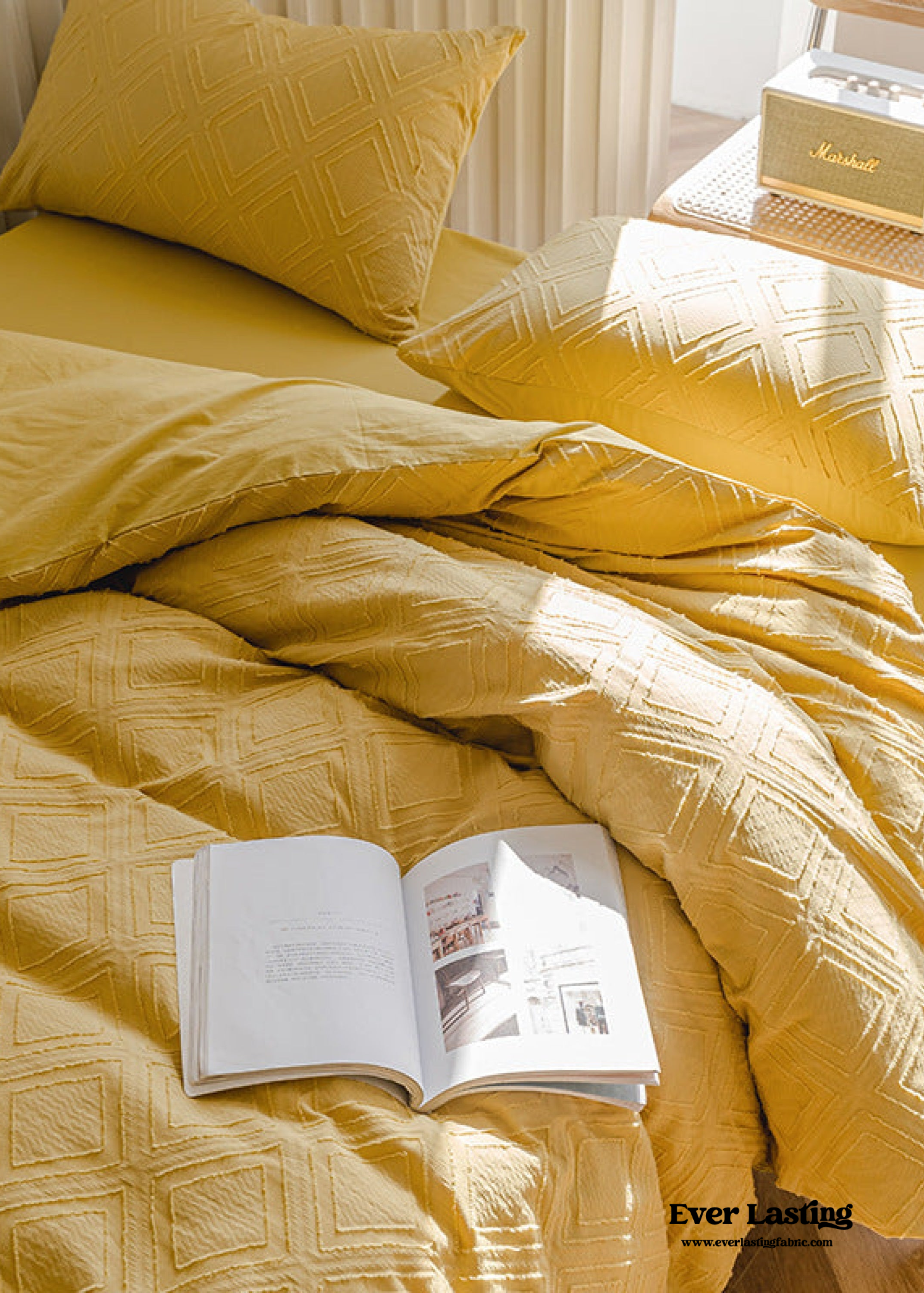 Boho Tufted Bedding Set - Pink