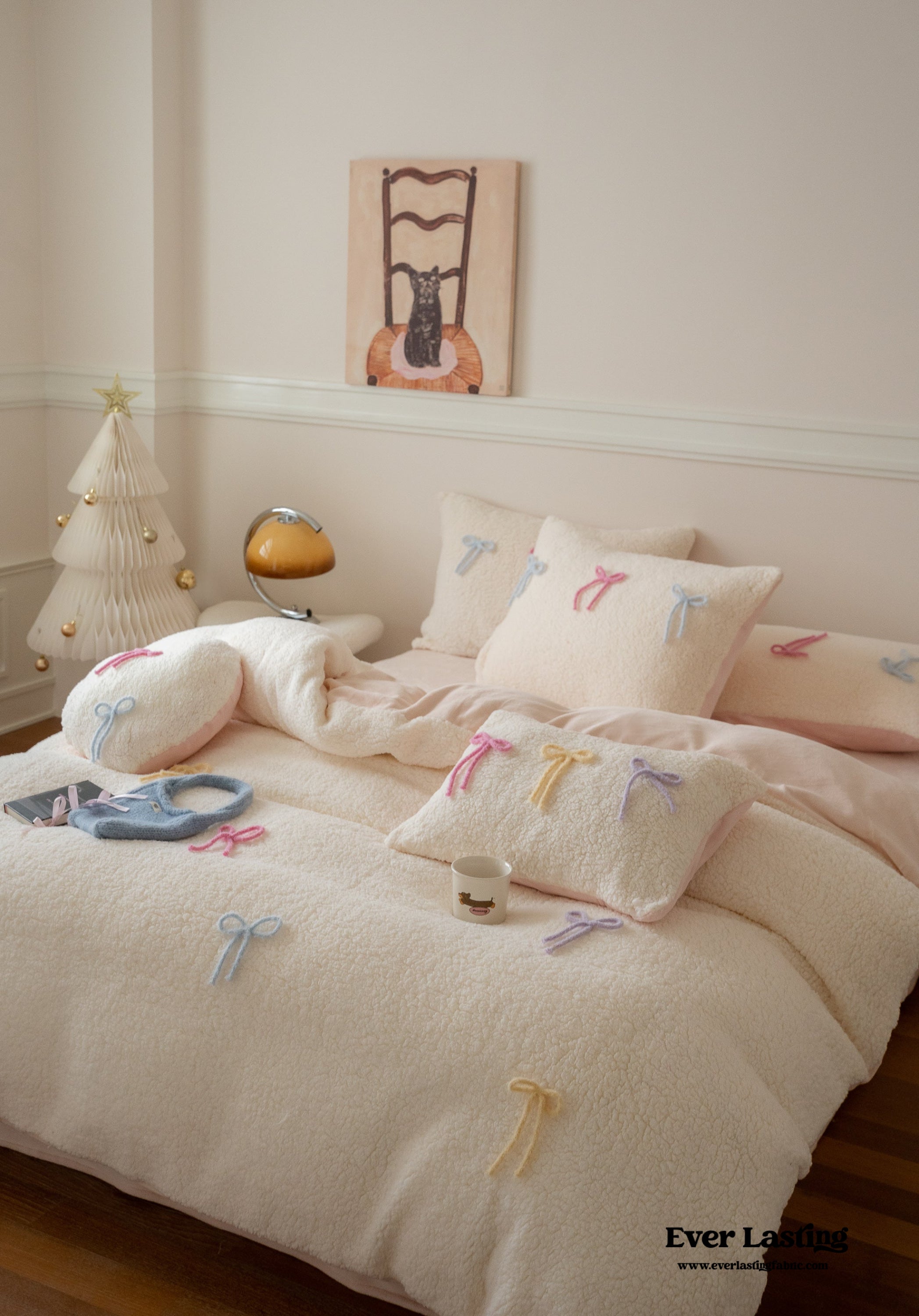 Charlotte Sweet Bow Sherpa Bedding Set
