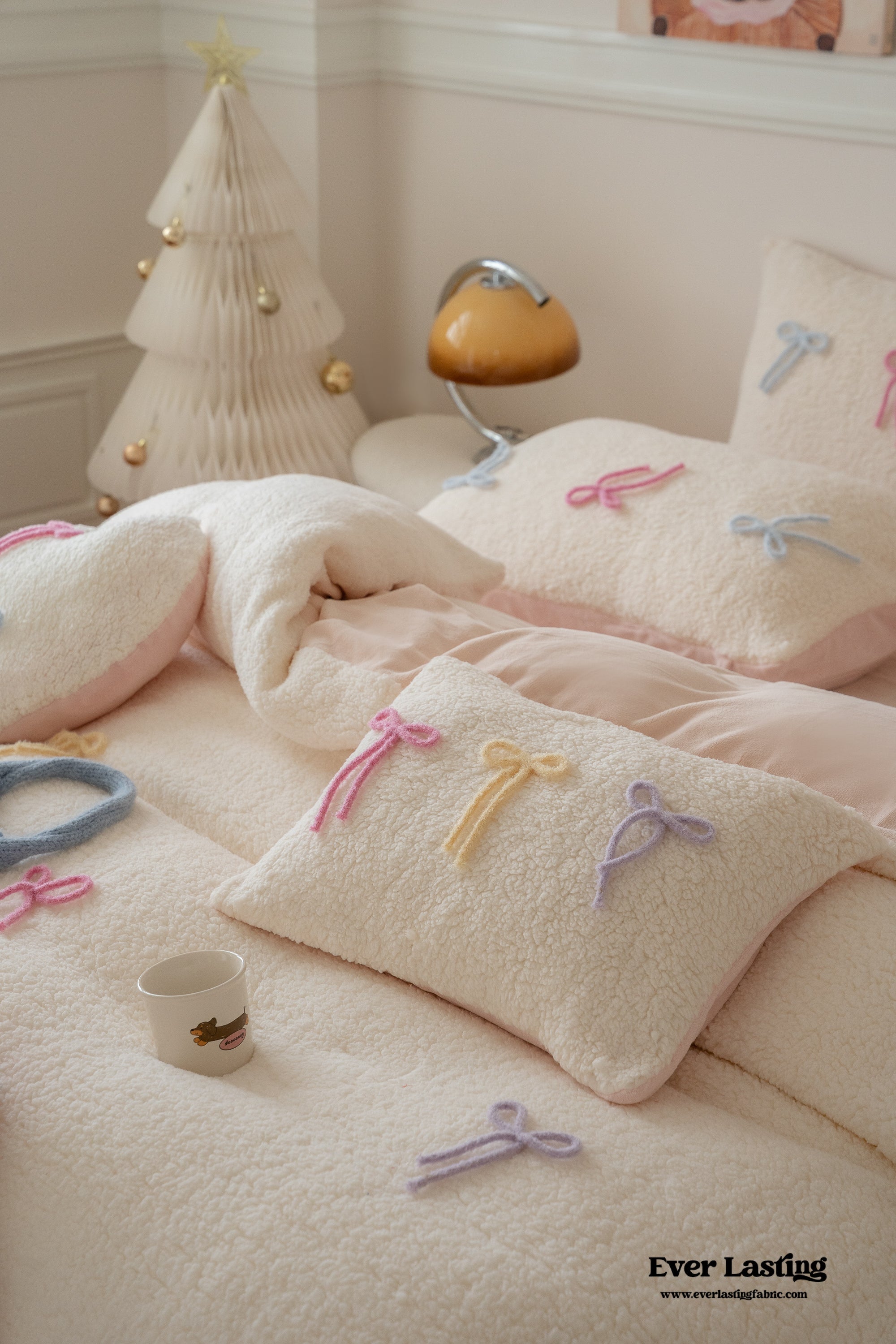 Charlotte Sweet Bow Sherpa Bedding Set