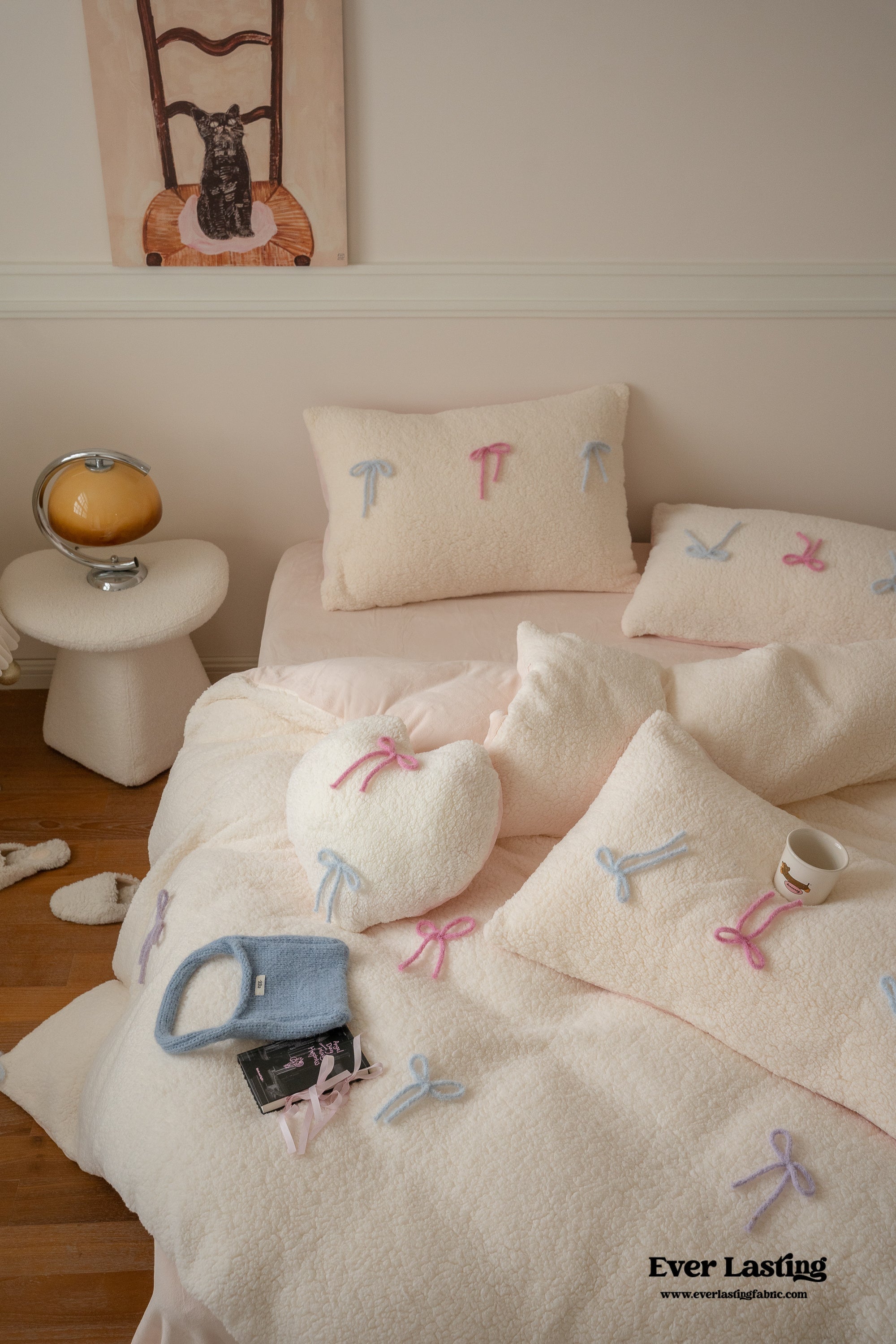 Charlotte Sweet Bow Sherpa Bedding Set