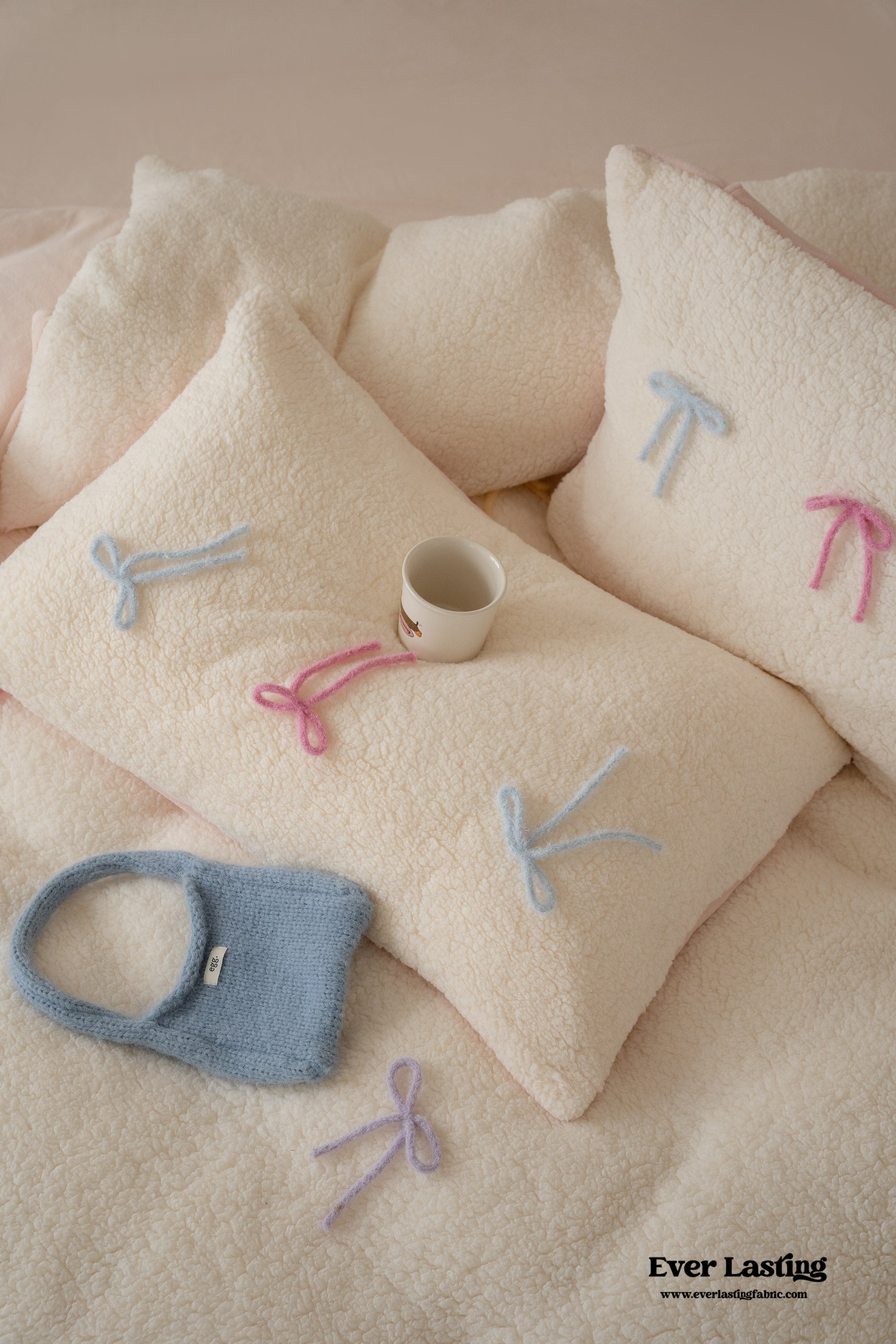 Charlotte Sweet Bow Sherpa Bedding Set