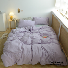 Checkered Bedding Set - Purple