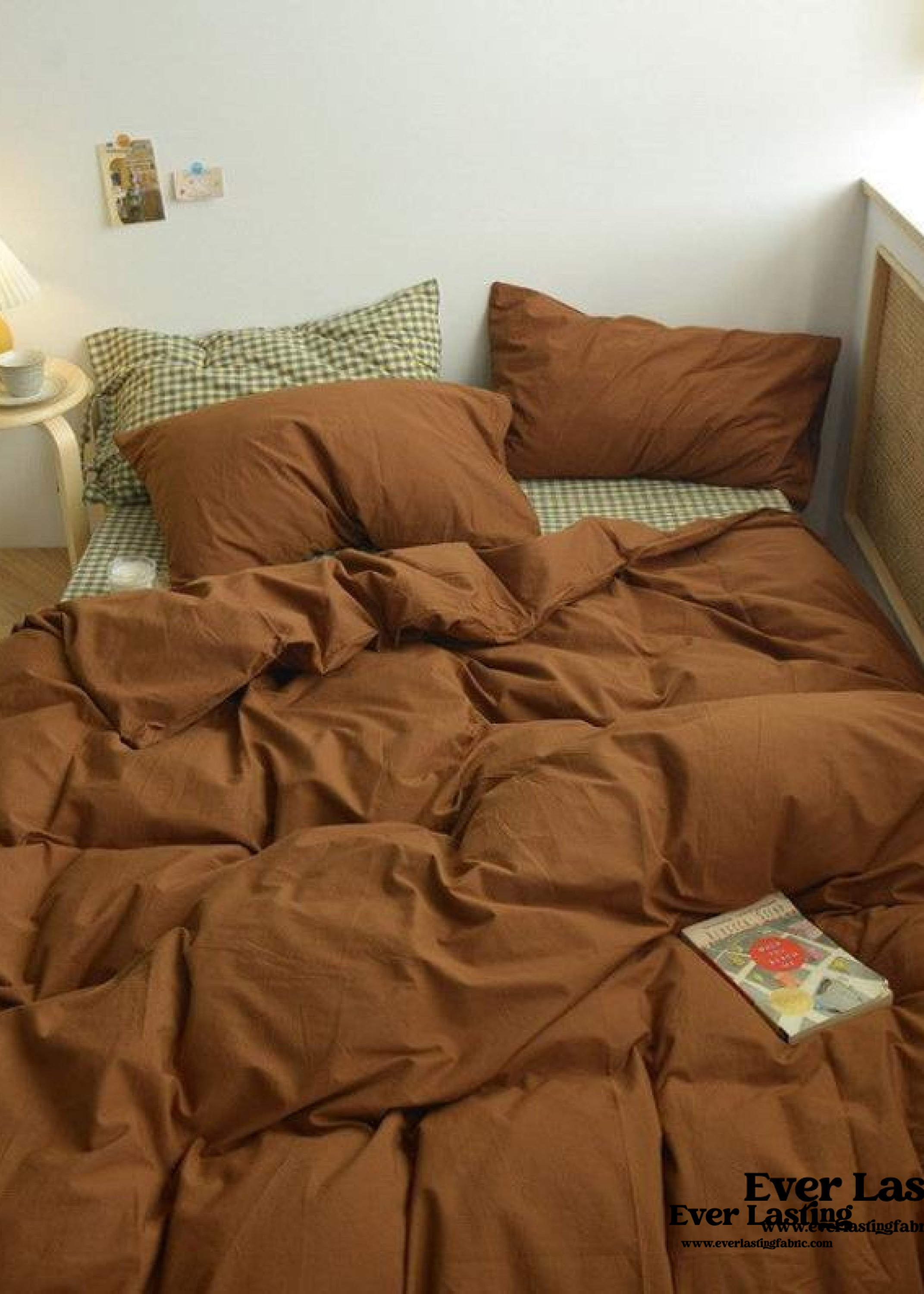 Checkered Bedding Set - Purple