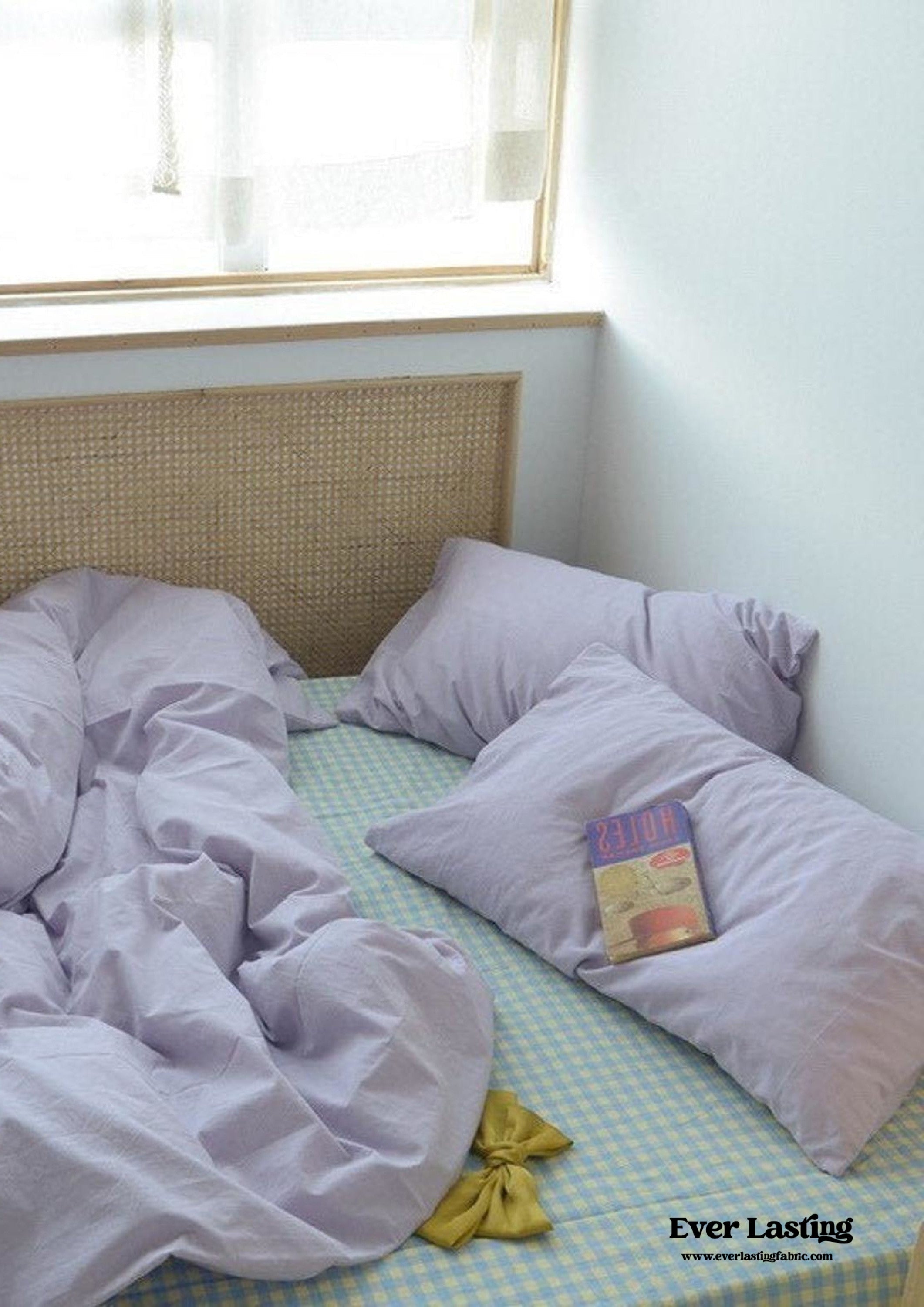 Checkered Bedding Set - Purple