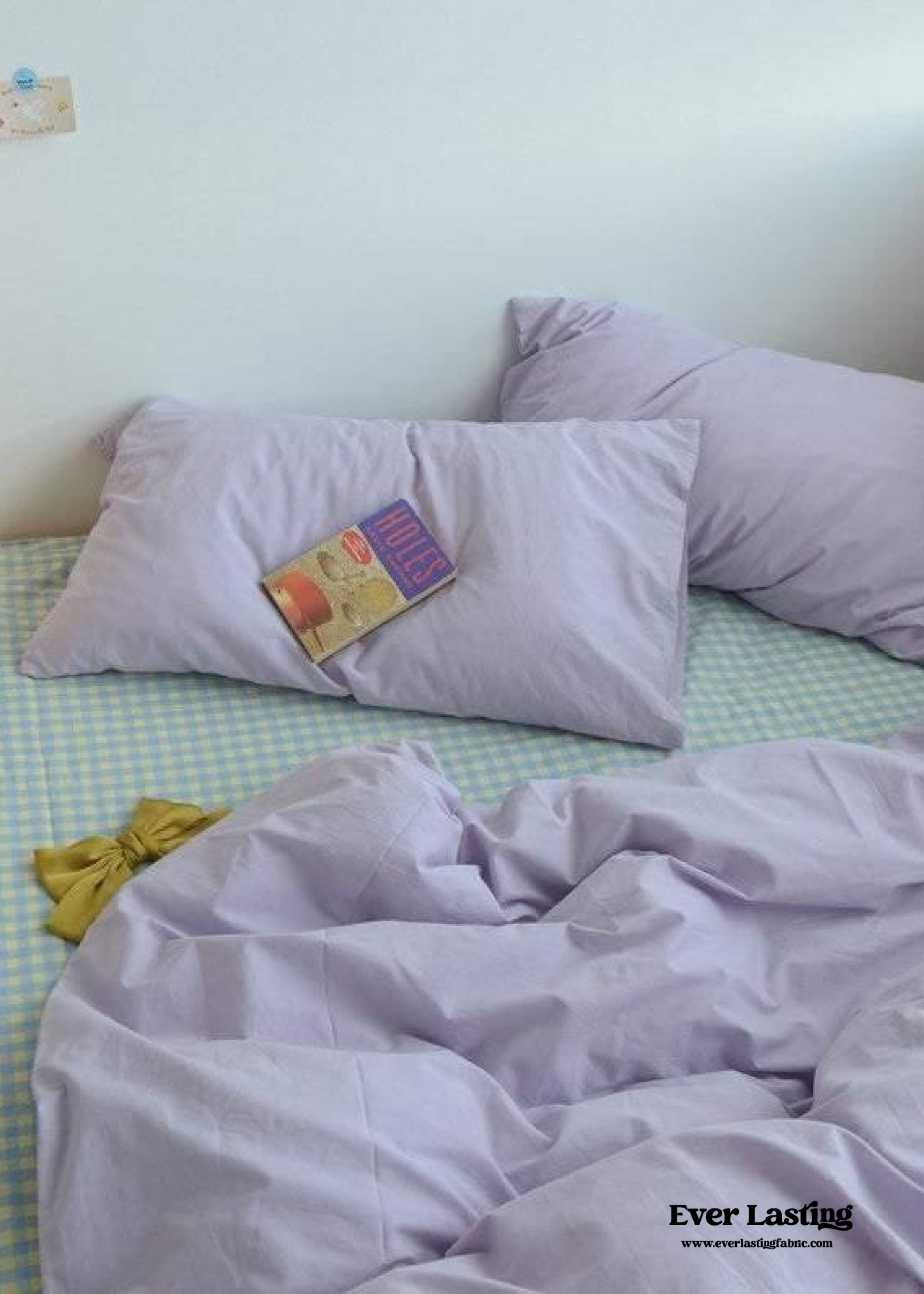 Checkered Bedding Set - Purple