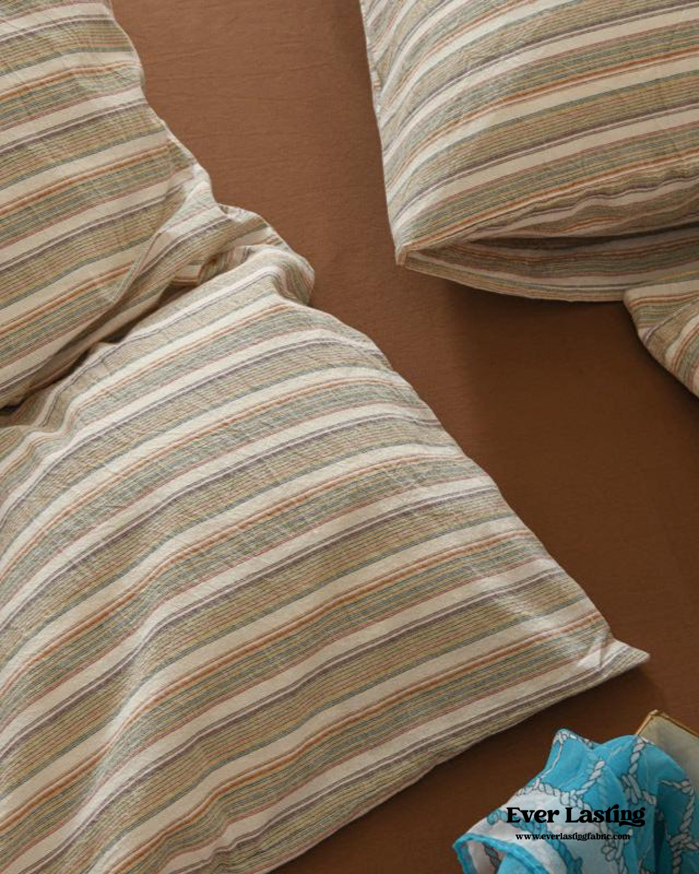 Clara Vintage Minimalist Striped Bedding Set - Pink