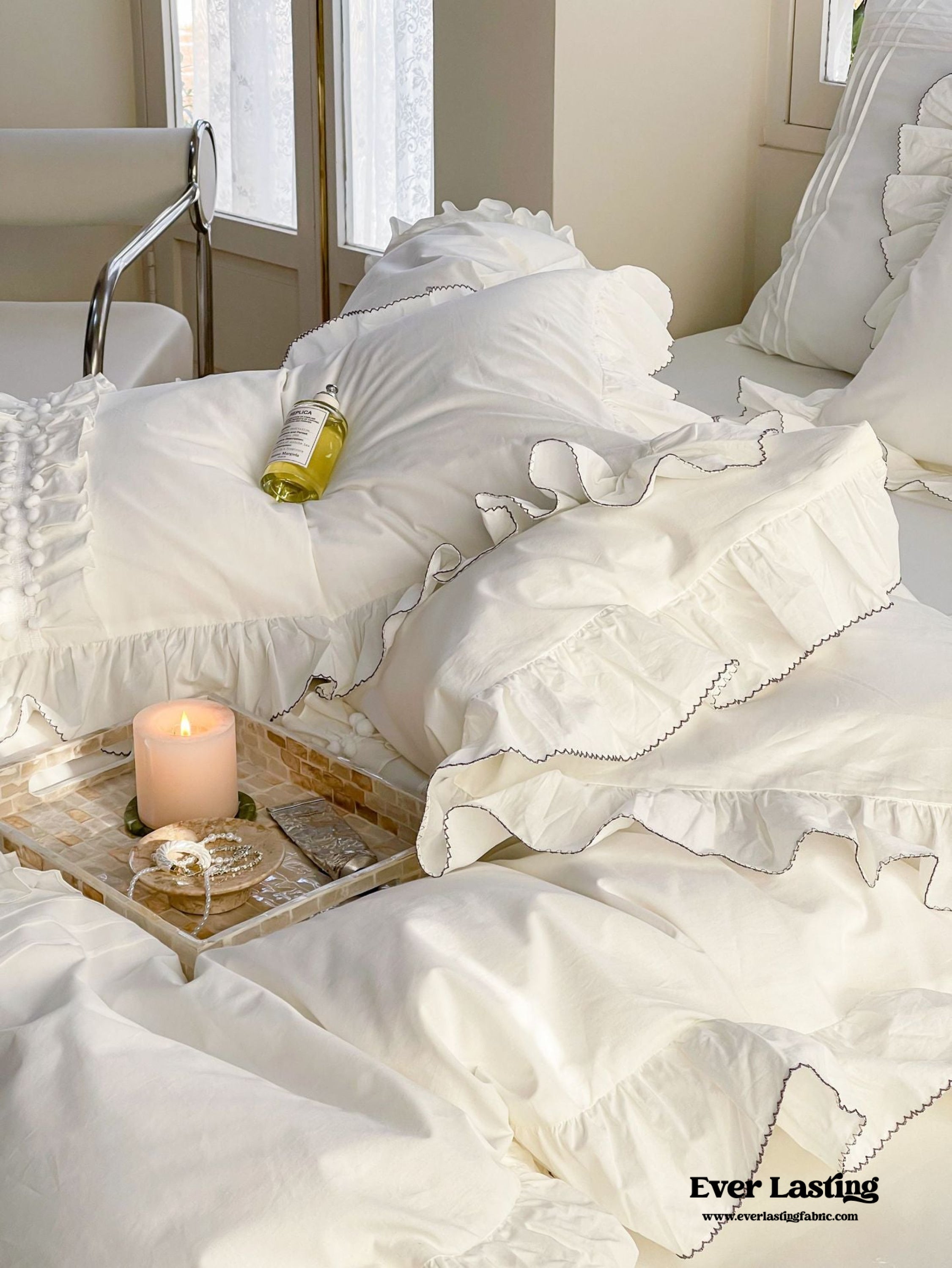 Clémence French Cottage Lace Bedding Set