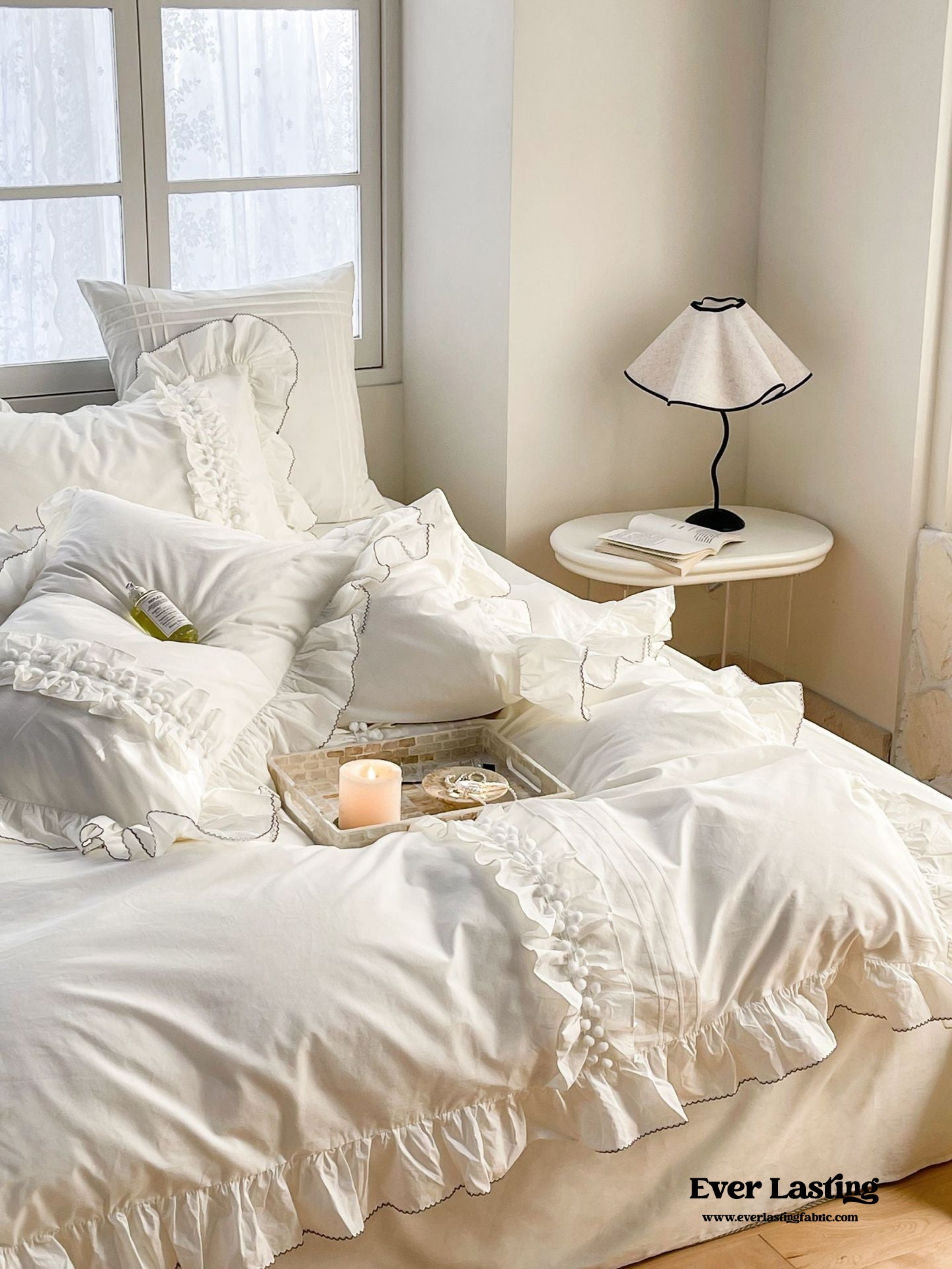 Clémence French Cottage Lace Bedding Set