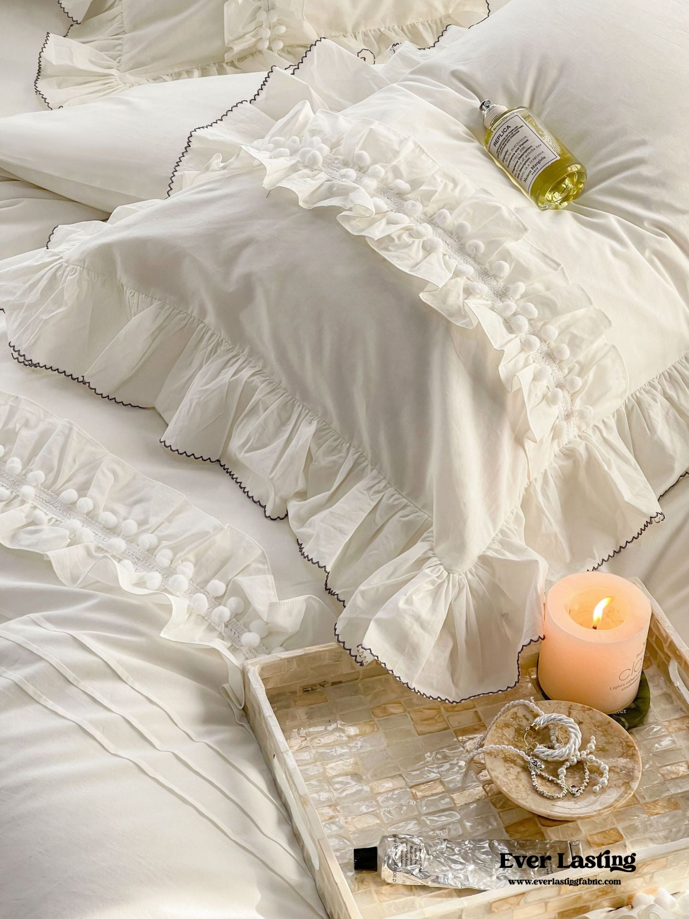 Clémence French Cottage Lace Bedding Set