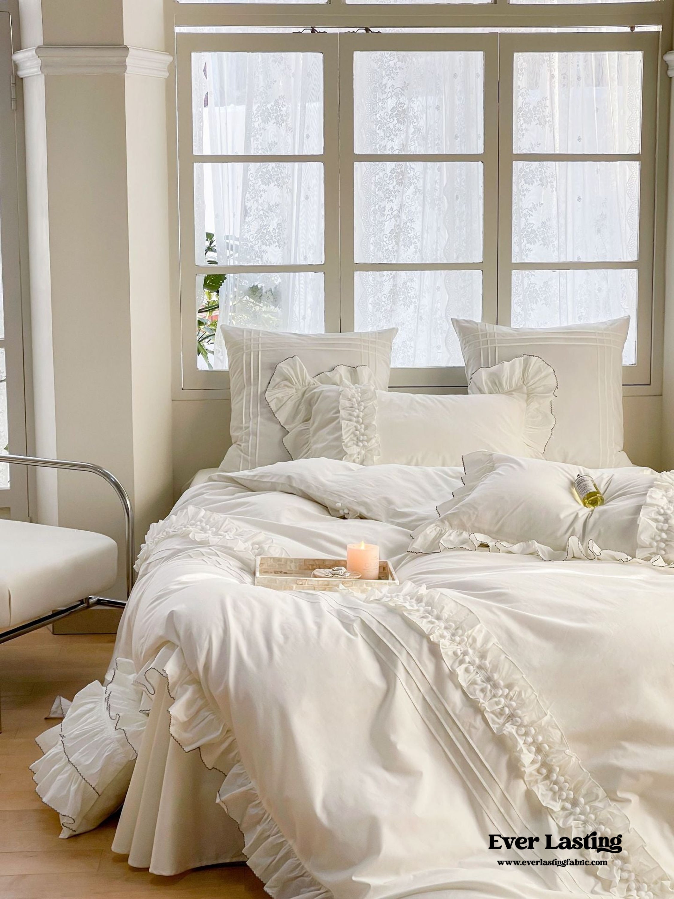 Clémence French Cottage Lace Bedding Set