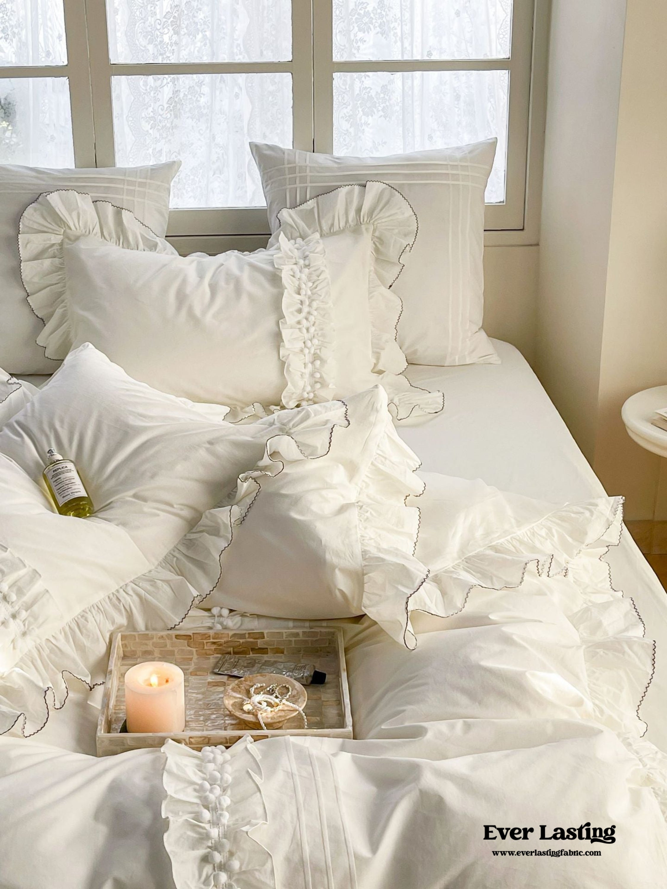 Clémence French Cottage Lace Bedding Set