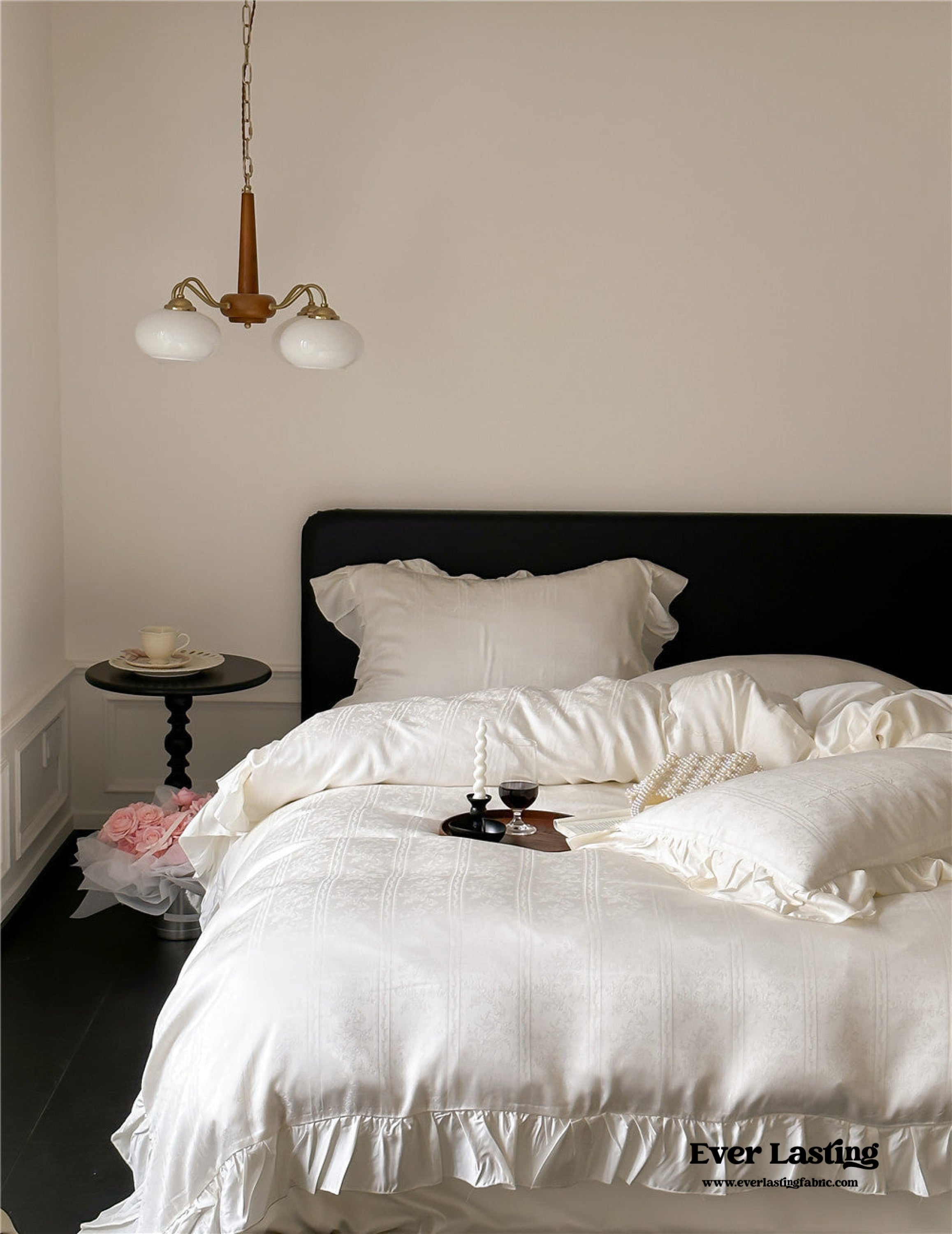 Coquette Tencel Silky Ruffle Bedding Bundle