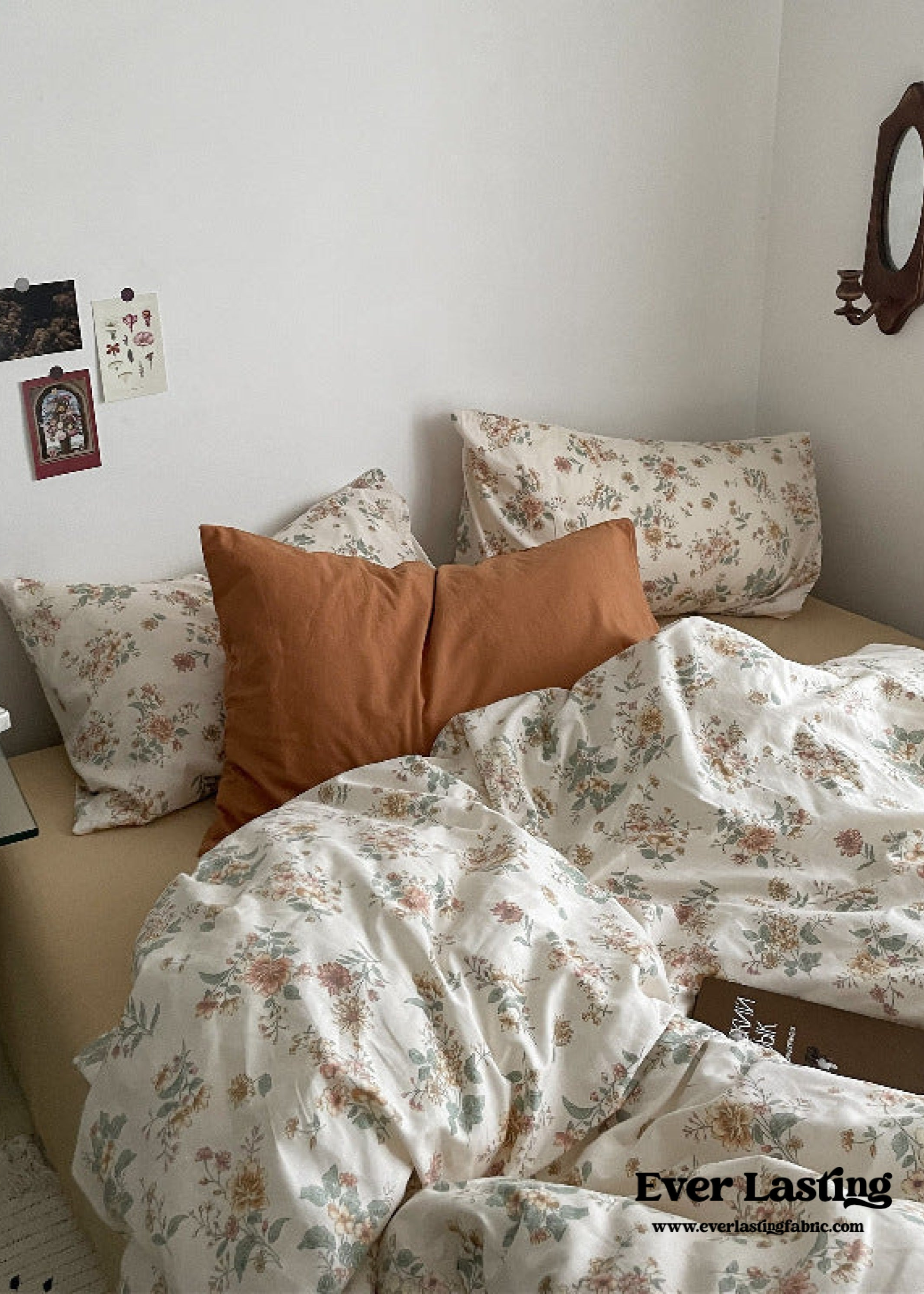Cottage Floral Bedding Set - Orange Beige (Final Sale)