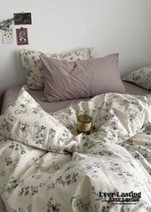 Cottage Floral Bedding Set - Dusty Purple