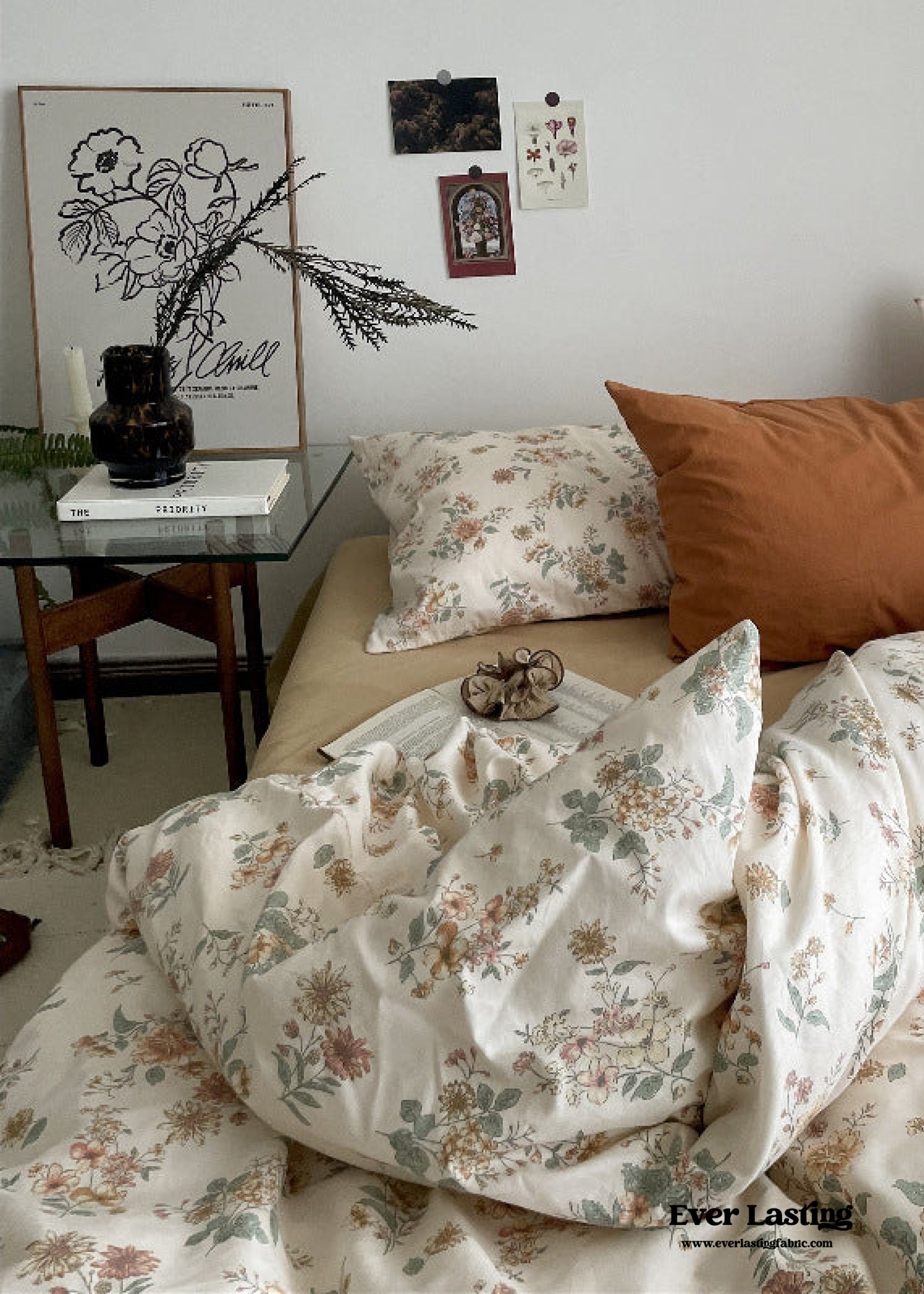Cottage Floral Bedding Set - Orange Beige (Final Sale)