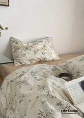 Cottage Floral Bedding Set - Yellow Green