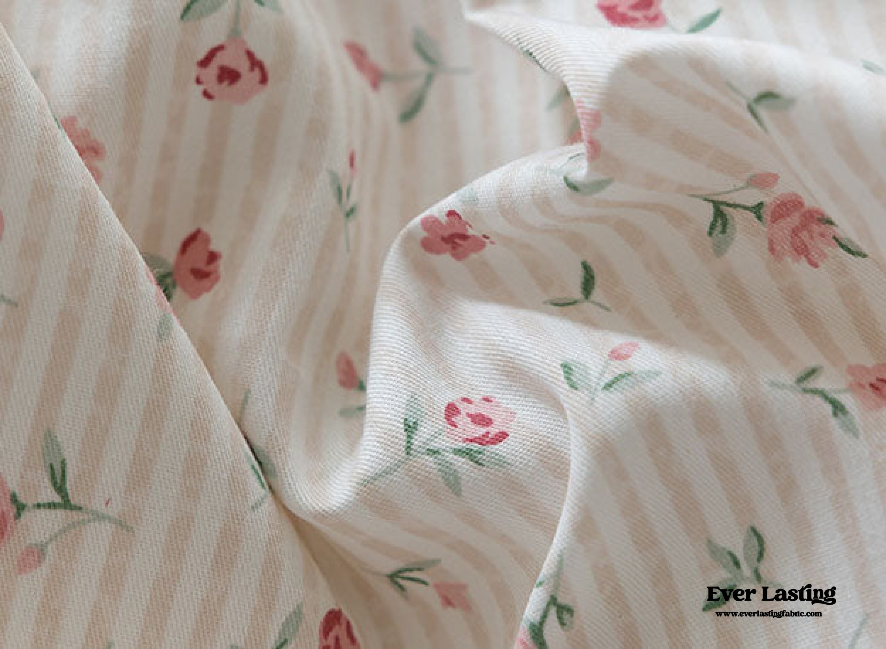 Cottage Ribbon Bow Tie Floral Bedding Set - Rust Pink