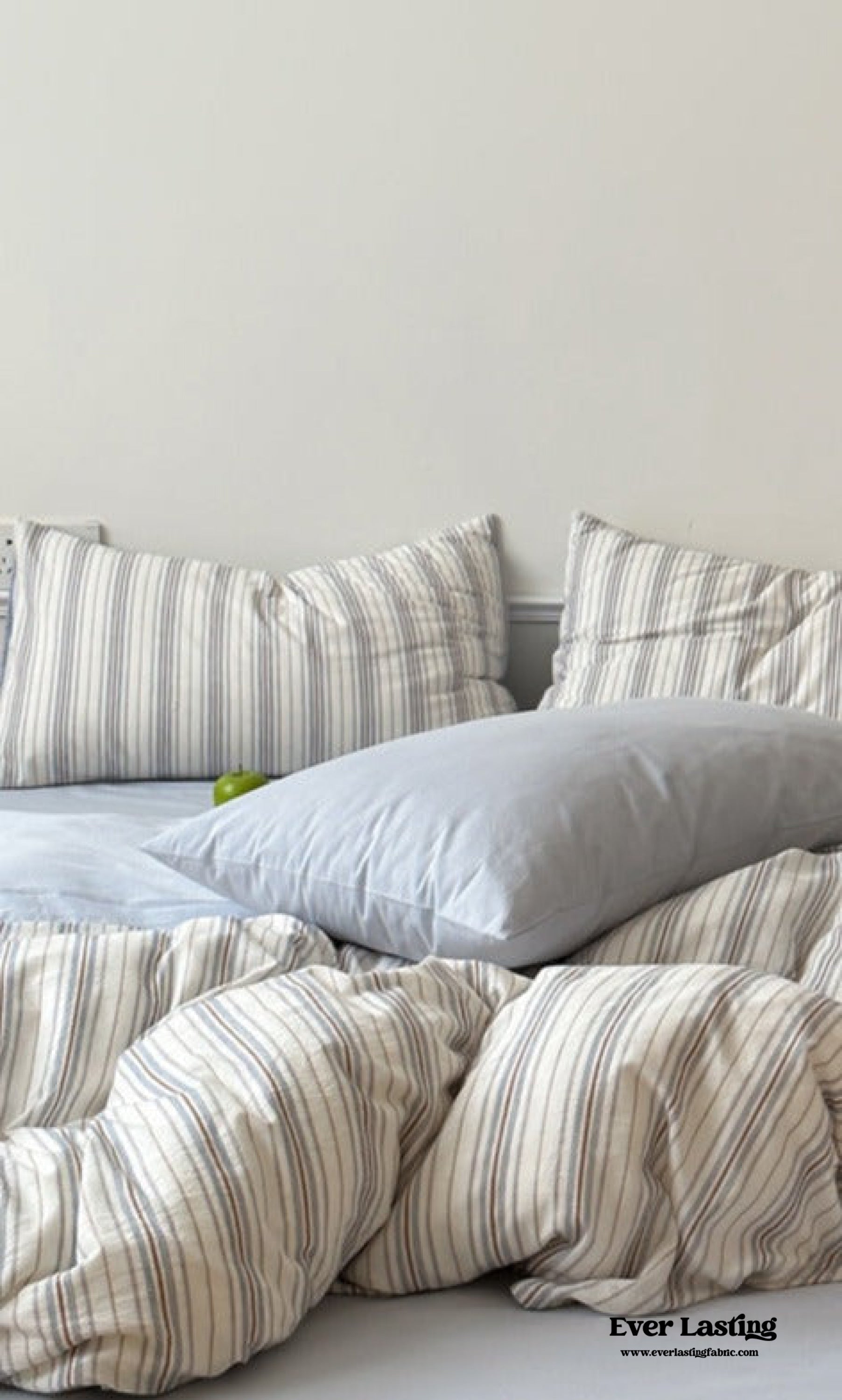 Cozy Pastel Striped Washed Cotton Pillowcases - Pink