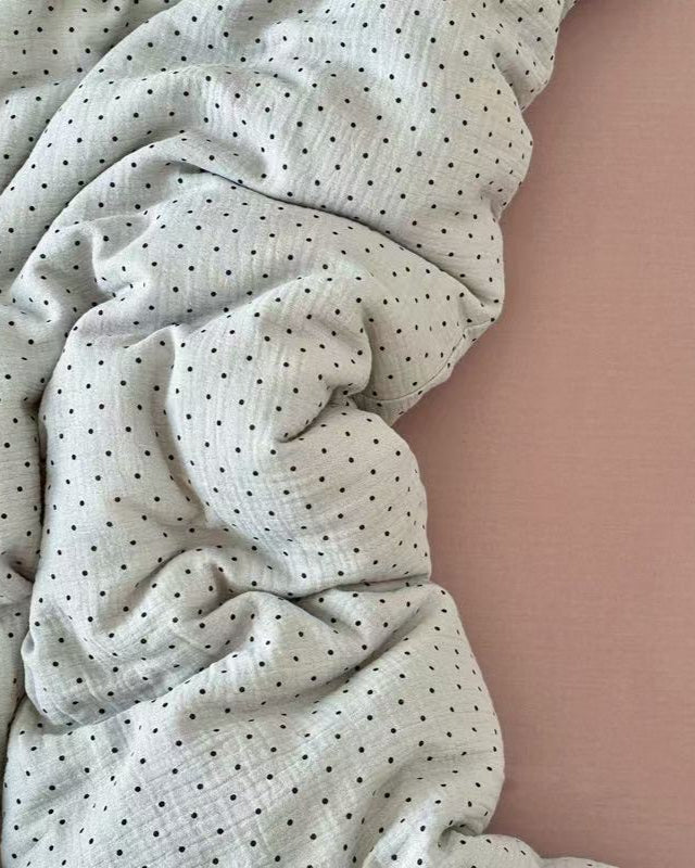 Camille French Polka Dot Bedding Set - Gray Dots
