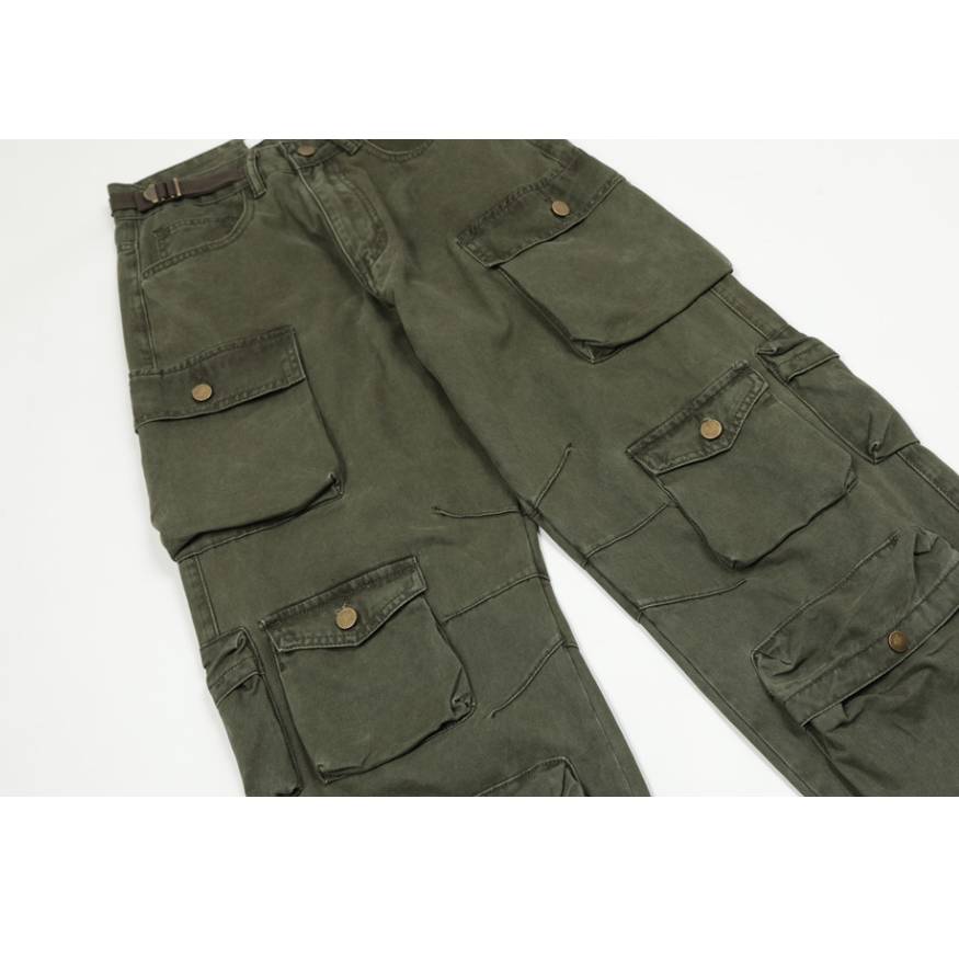 Pantalones cargo con bolsillos de parche tridimensionales