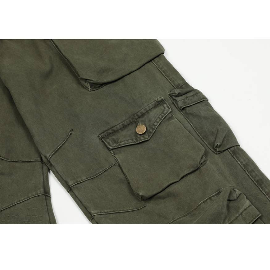 Pantalones cargo con bolsillos de parche tridimensionales