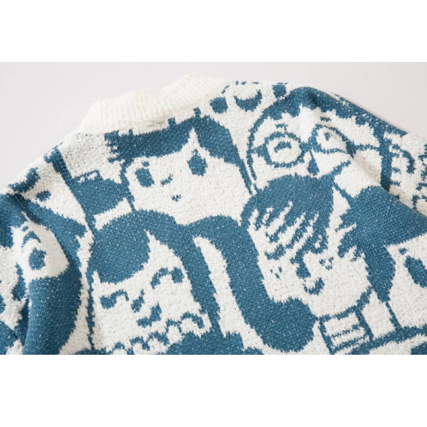 Character Cartoon Pattern Knit Sweater