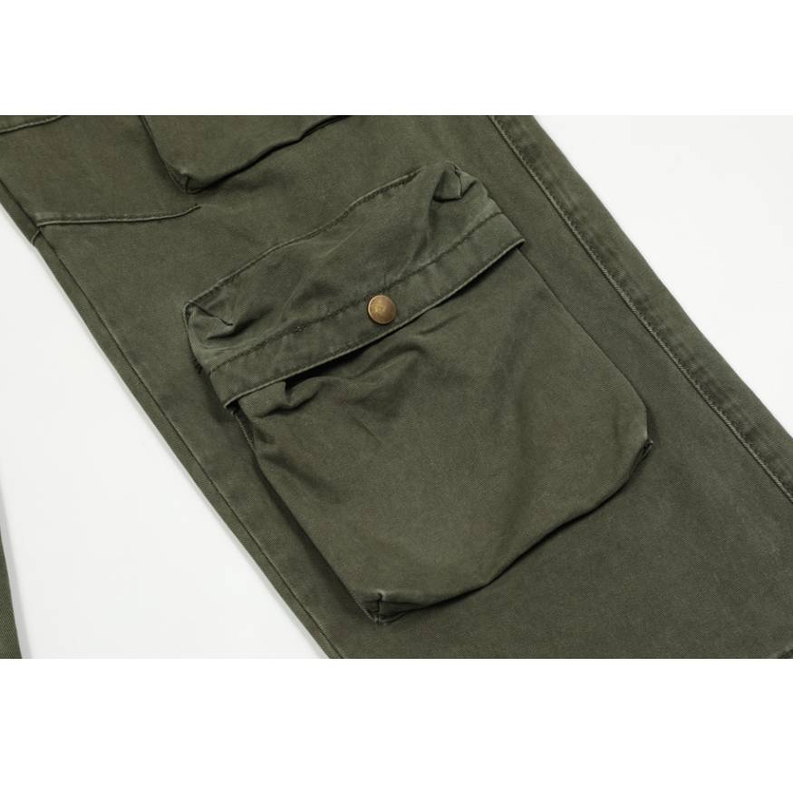 Pantalones cargo con bolsillos de parche tridimensionales