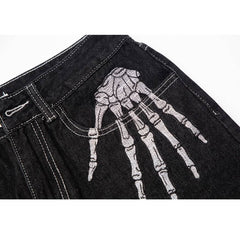 Skeleton Embroidered Jeans