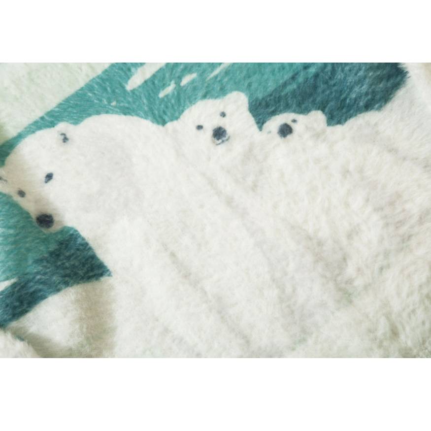 Cute Polar Bear Pattern Fuzzy Sweater