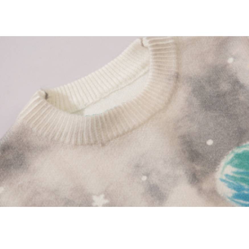 Astronaut & Space Pattern Knit Sweater