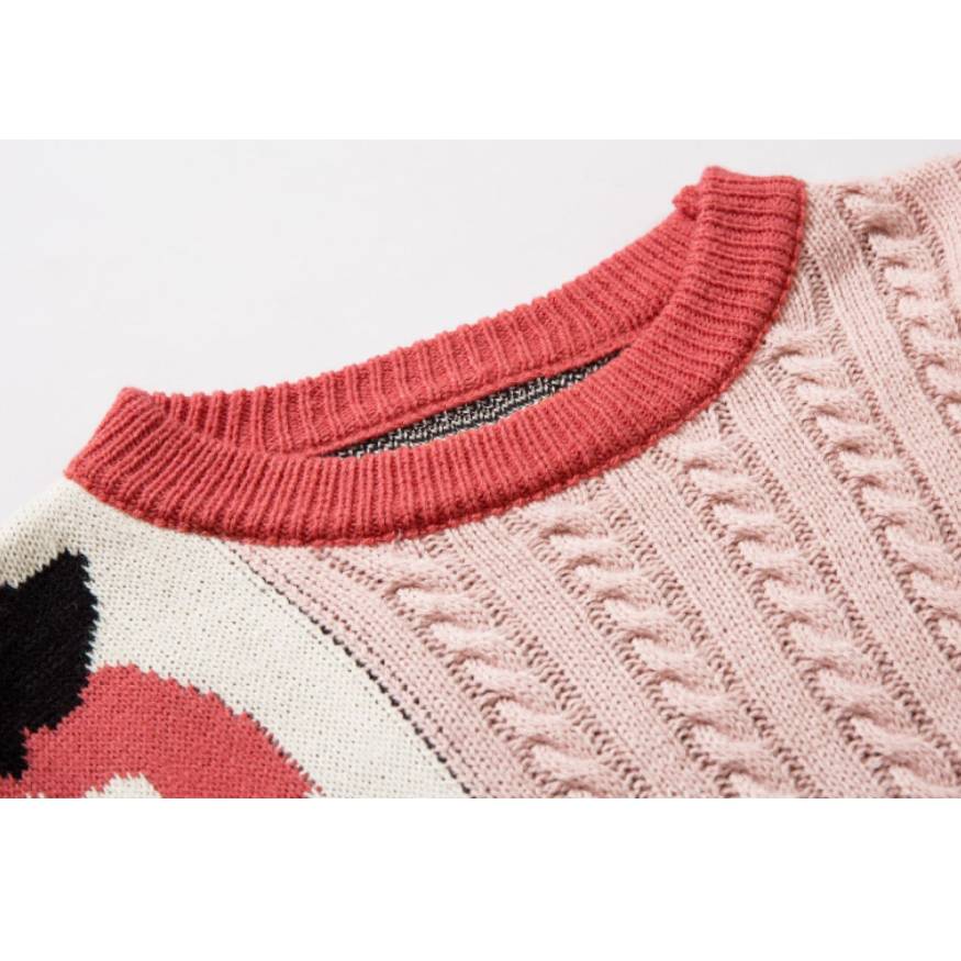 Rabbit & Persimmon Pattern Sweater