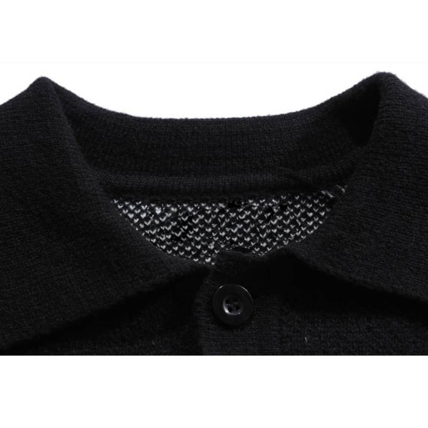 Lightning Pattern Collared Sweater