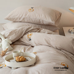 Double Layered Embroidered Bedding Bundle