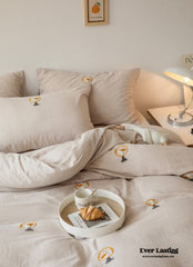 Double Layered Embroidered Bedding Bundle