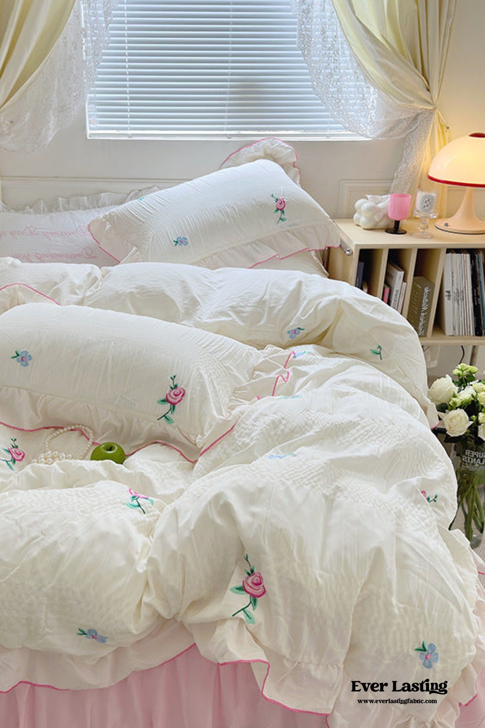 Dreamy Embroidered Ruffle Bedding Bundle